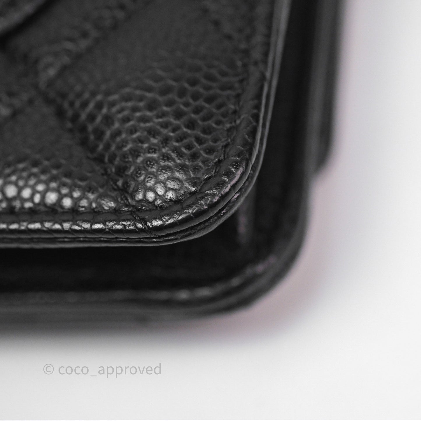 Chanel Quilted WOC Black Caviar Gold Hardware