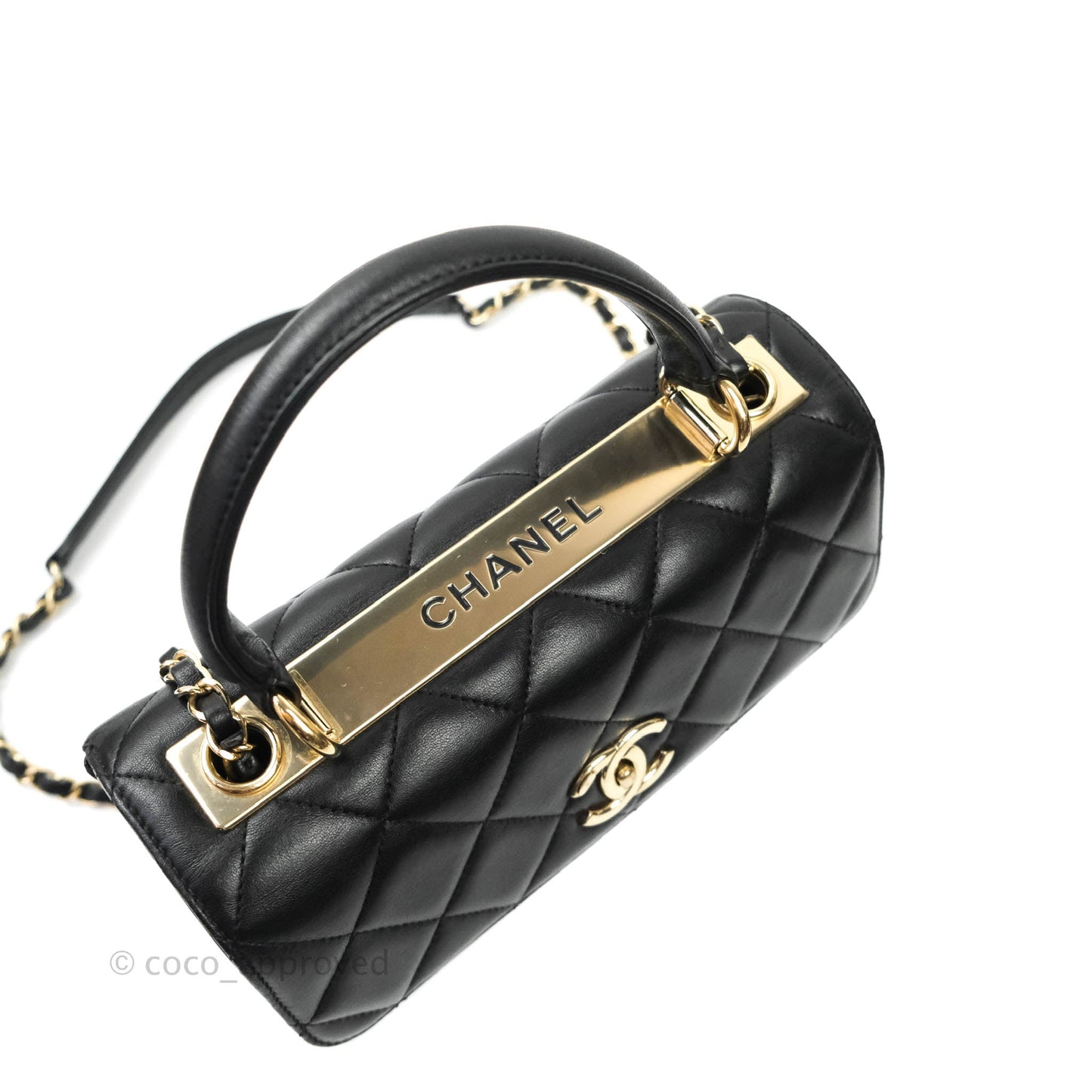Chanel Trendy CC Small Black Lambskin Gold Hardware