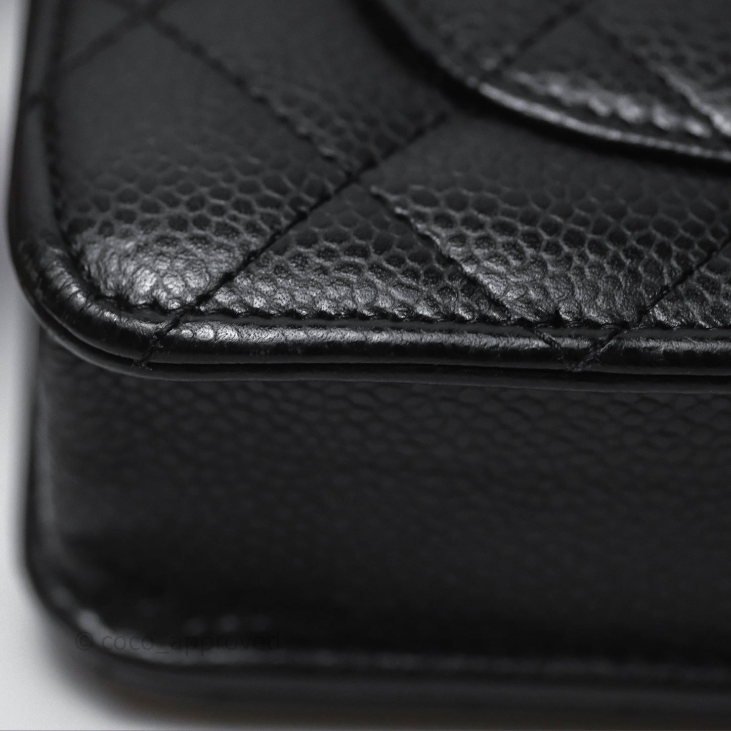 Chanel Quilted WOC Black Caviar Silver Hardware