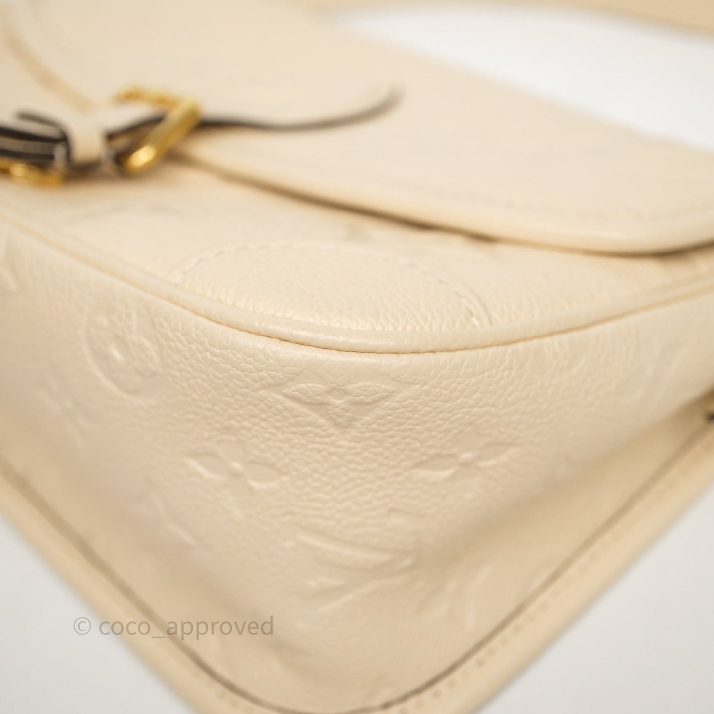 Louis Vuitton Diane Crème Beige Monogram Empreinte Leather