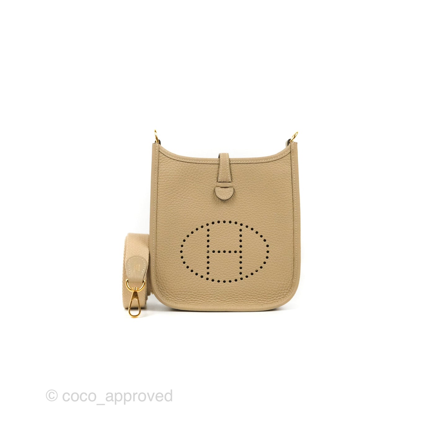 Hermès Mini Evelyne 16 Trench Clemence Gold Hardware