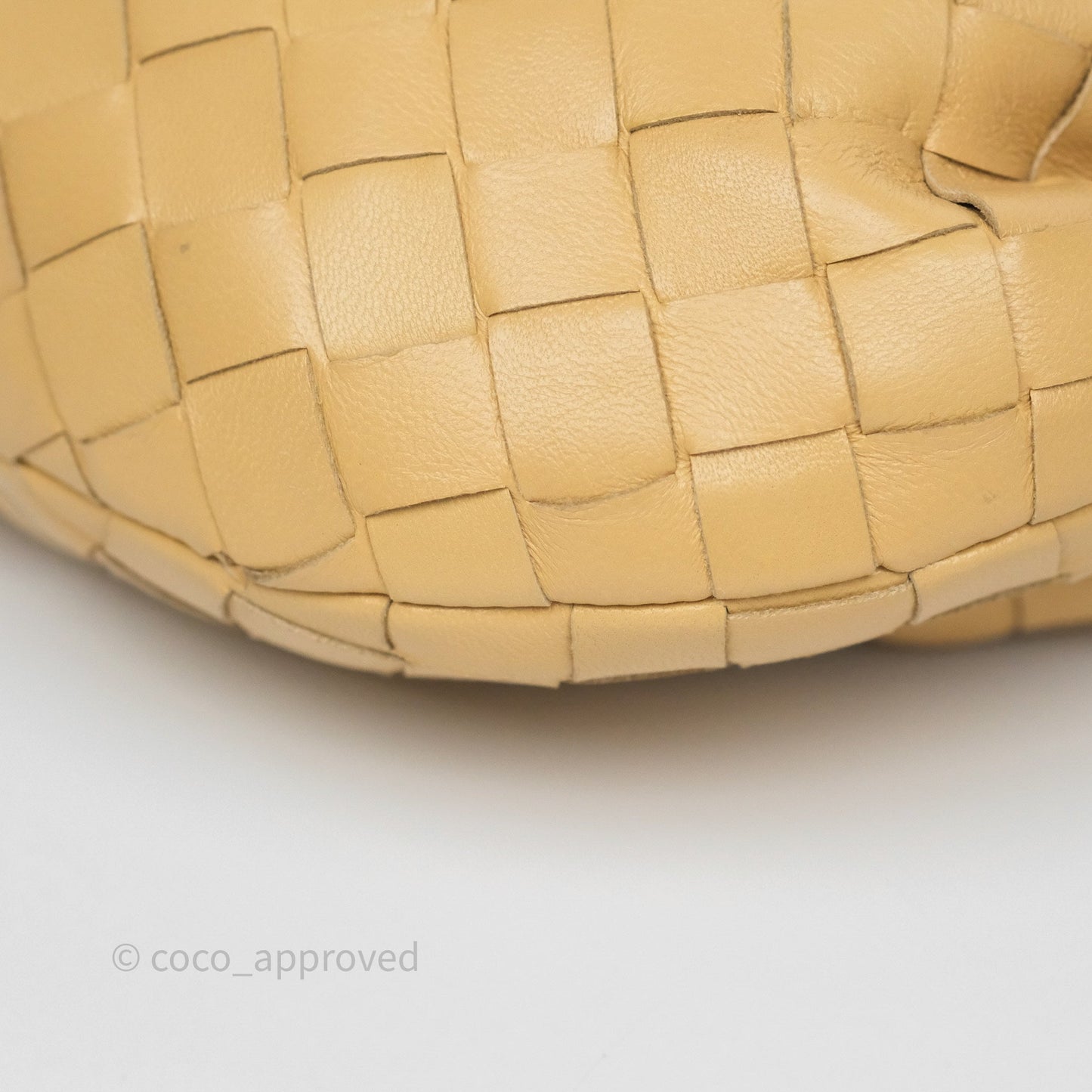 Bottega Veneta Mini Jodie Bag Intrecciato Almond Lambskin