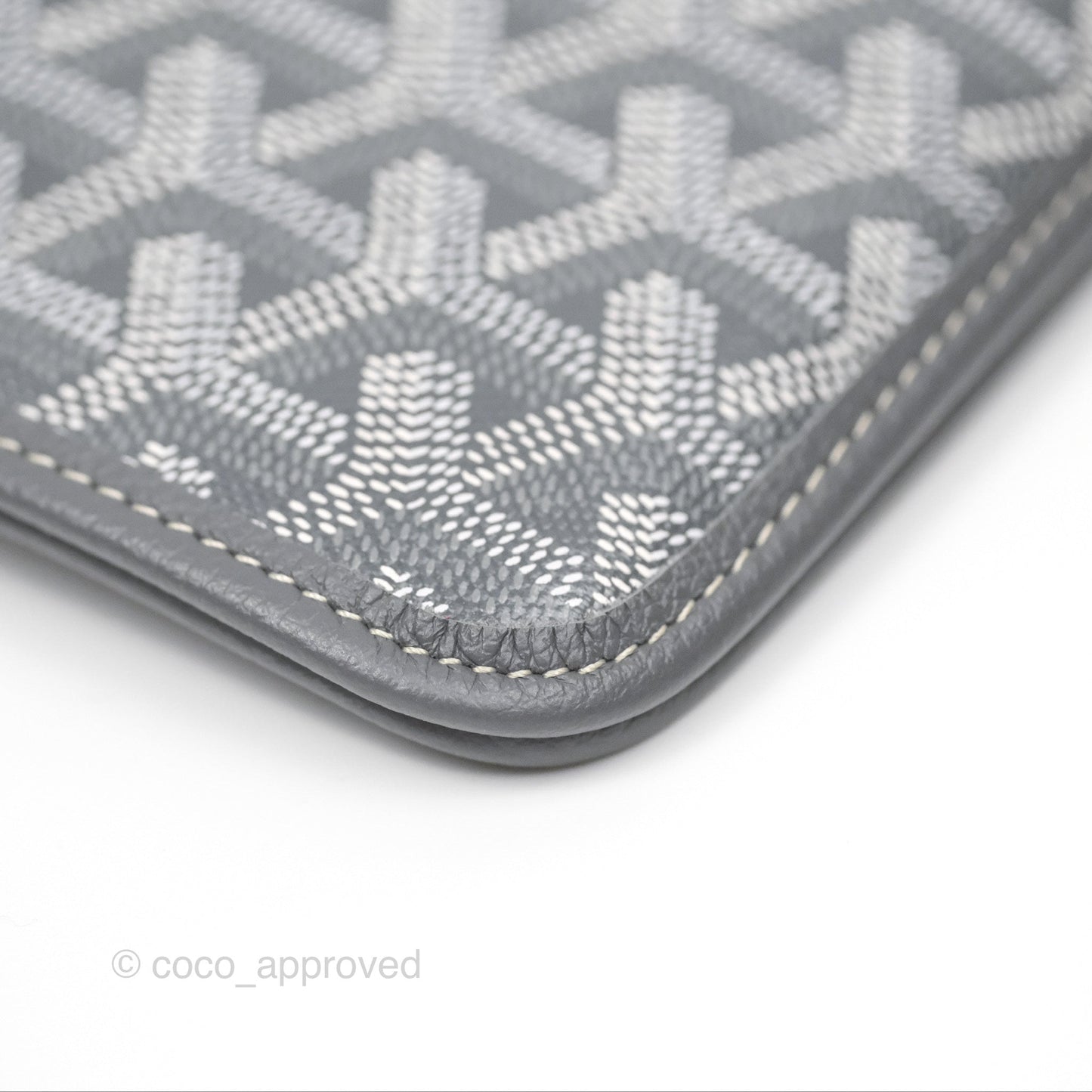 Goyard Plumet Pocket Wallet Grey Goyardine Canvas