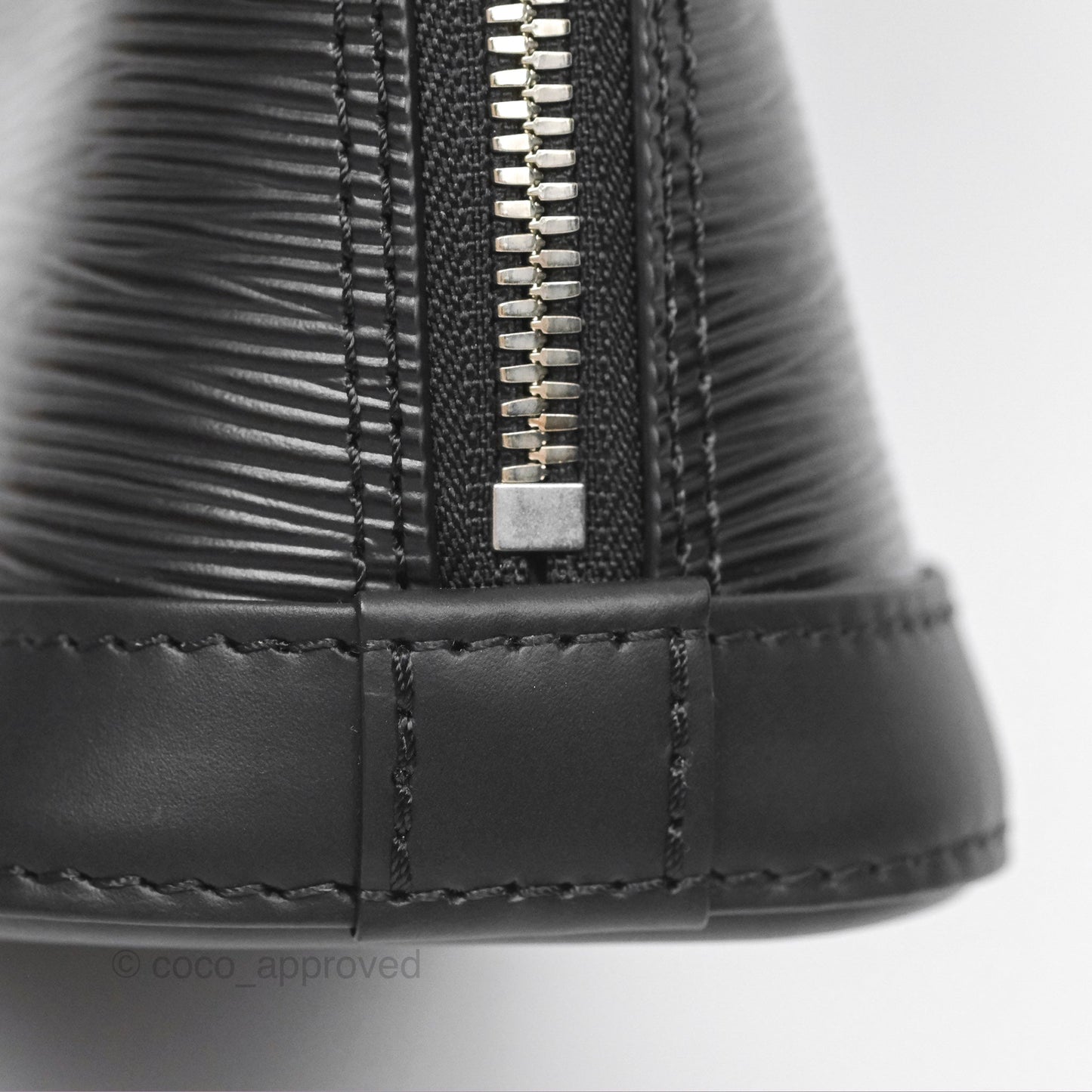 Louis Vuitton Alma Nano Black Silver Hardware