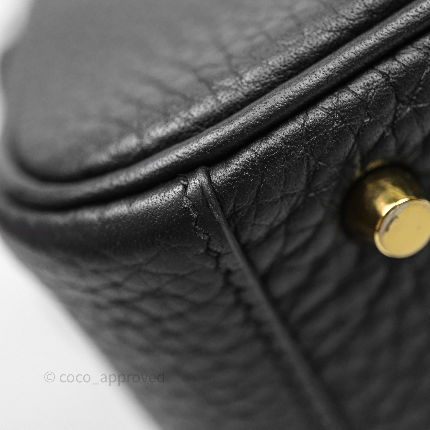 Hermès Mini Lindy 20 Noir 89 Clemence Gold Hardware
