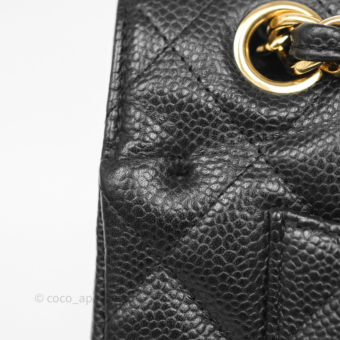 Chanel Jumbo Double Flap Quilted Black Caviar Gold Hardware⁣⁣