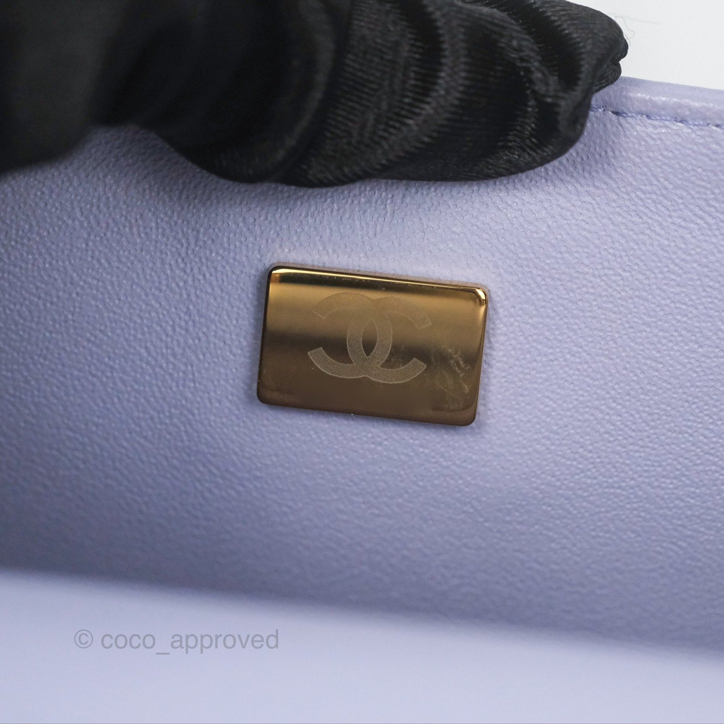 Chanel Top Handle Mini Rectangular Flap Bag Lilac Lambskin Gold Hardware