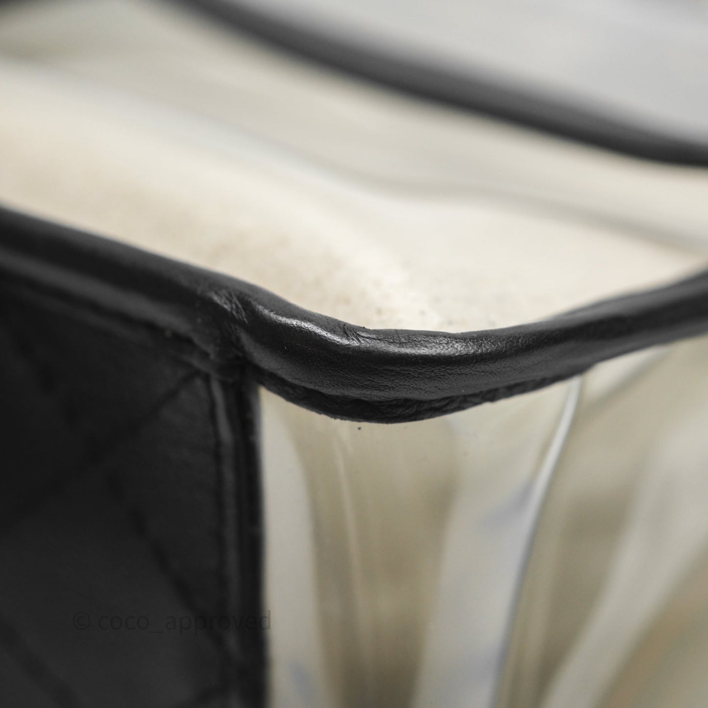 Chanel Medium Sand By The Sea PVC Flap Black Lambskin Gold Hardware