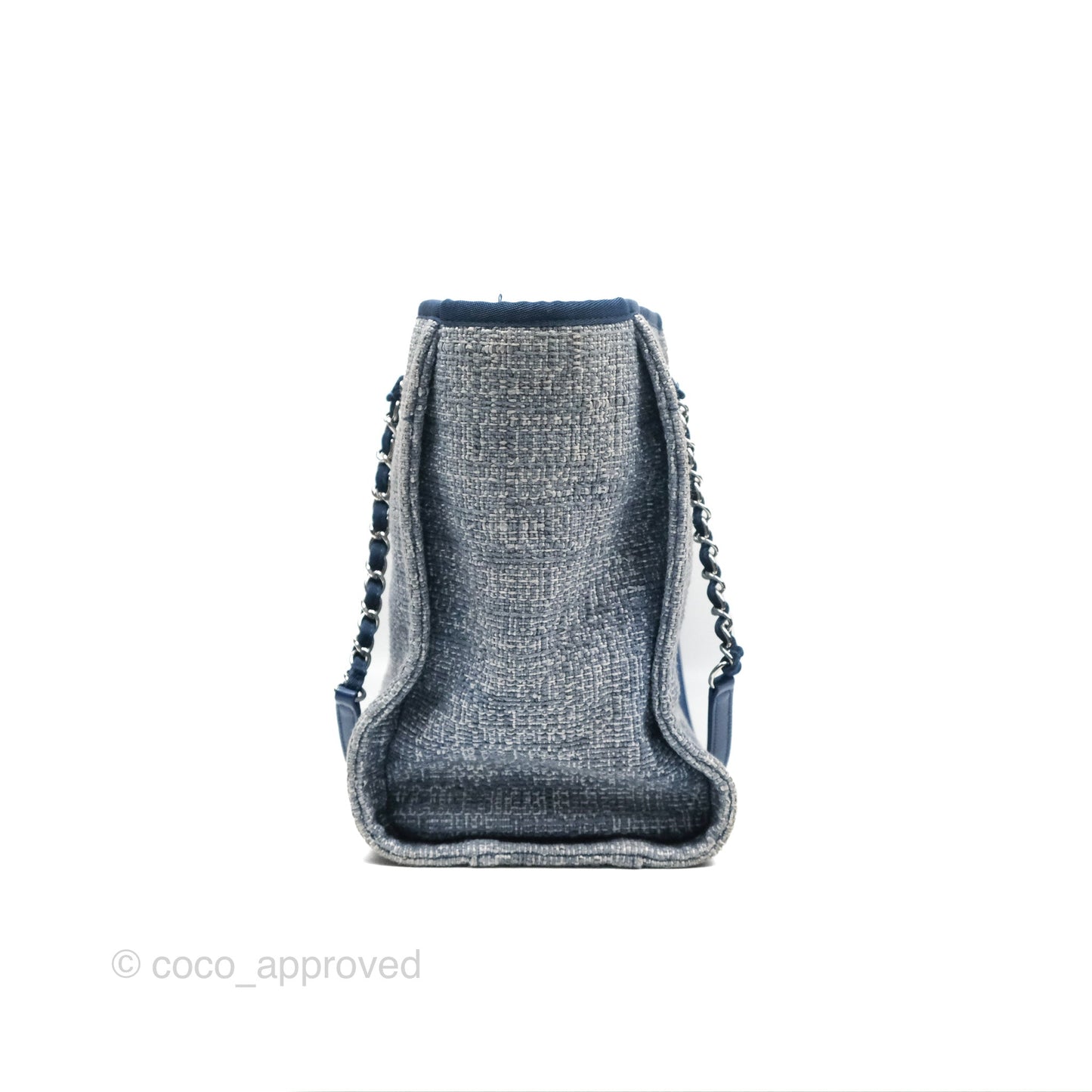 Chanel Medium Deauville Tote Blue Canvas
