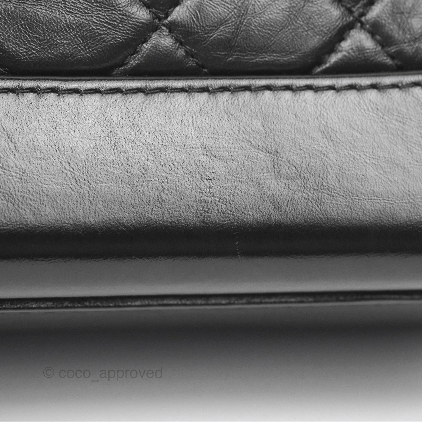 Chanel Small Gabrielle Hobo Quilted Black Aged Calfskin