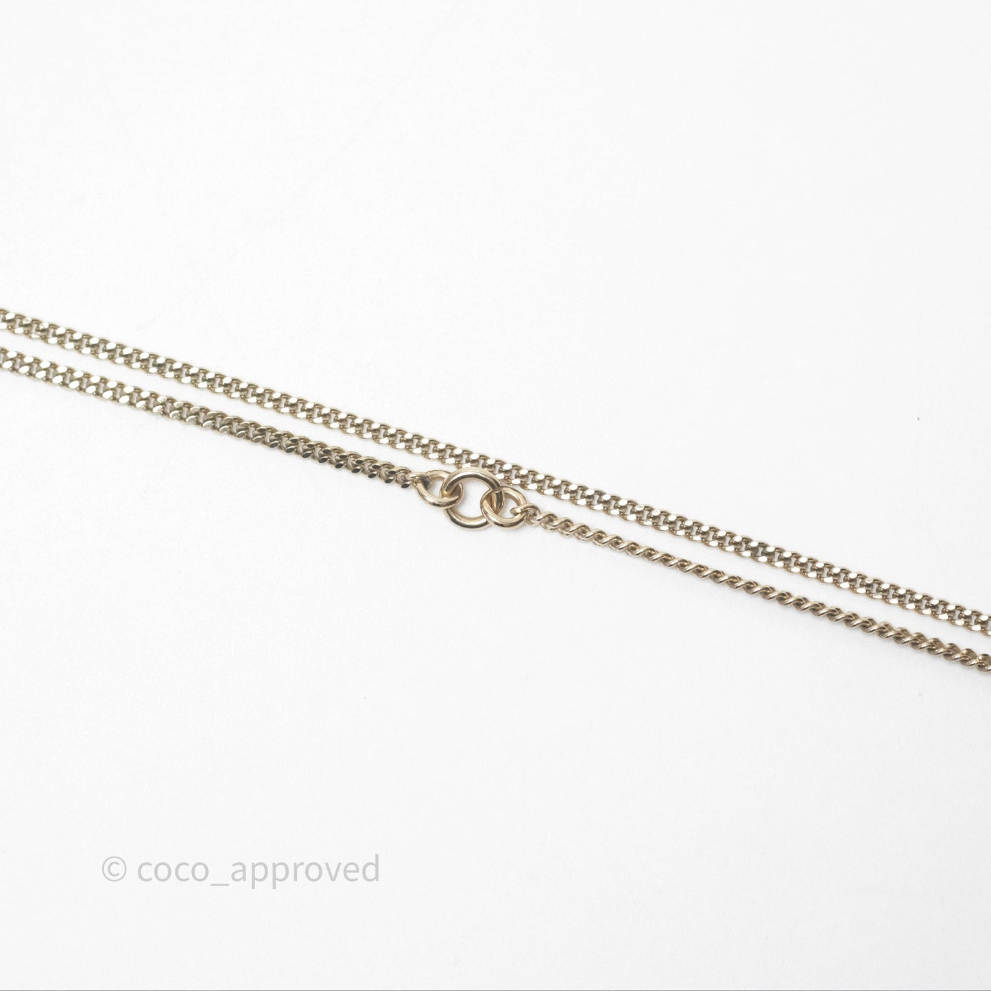 Chanel CC Black Flap Bag Pendant Necklace Gold Tone