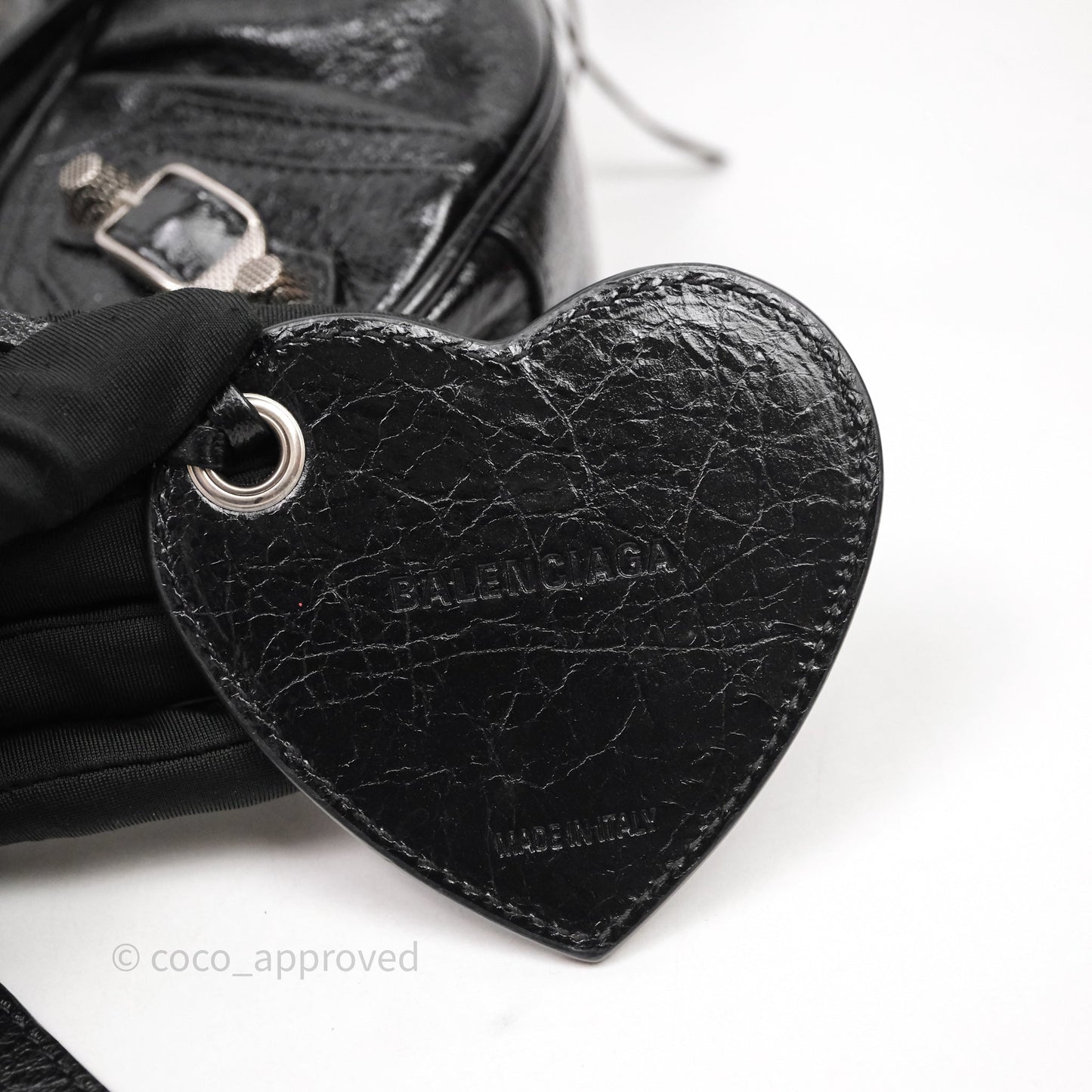 Balenciaga Le Cagole Shoulder Bag Black Calfskin Silver Hardware
