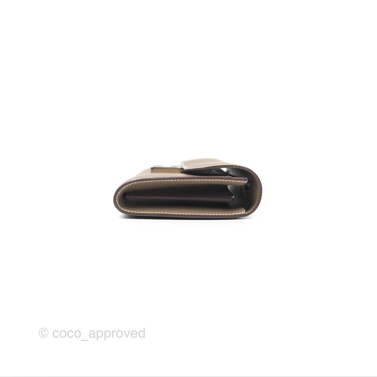 Hermès Constance To Go Wallet Etoupe Epsom Palladium Hardware