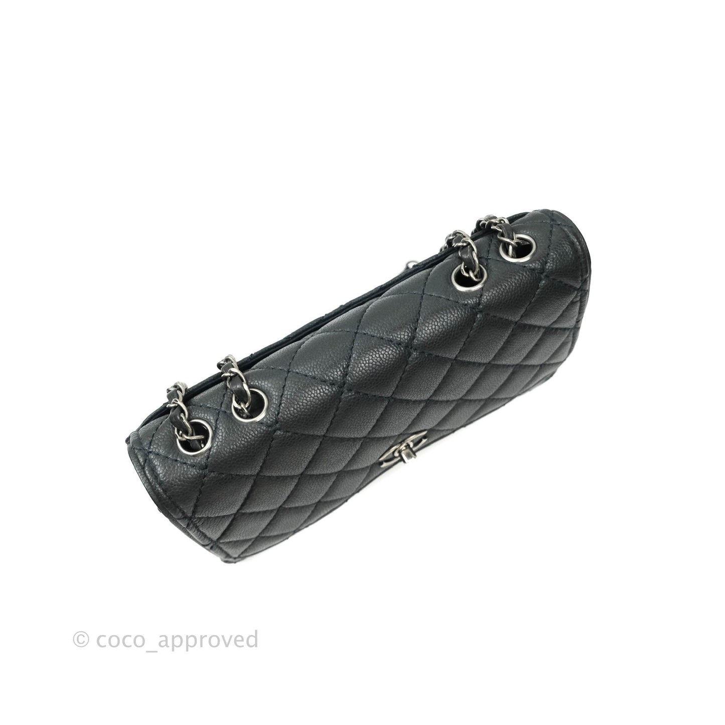 Chanel Medium Flap Caviar Ruthenium Hardware