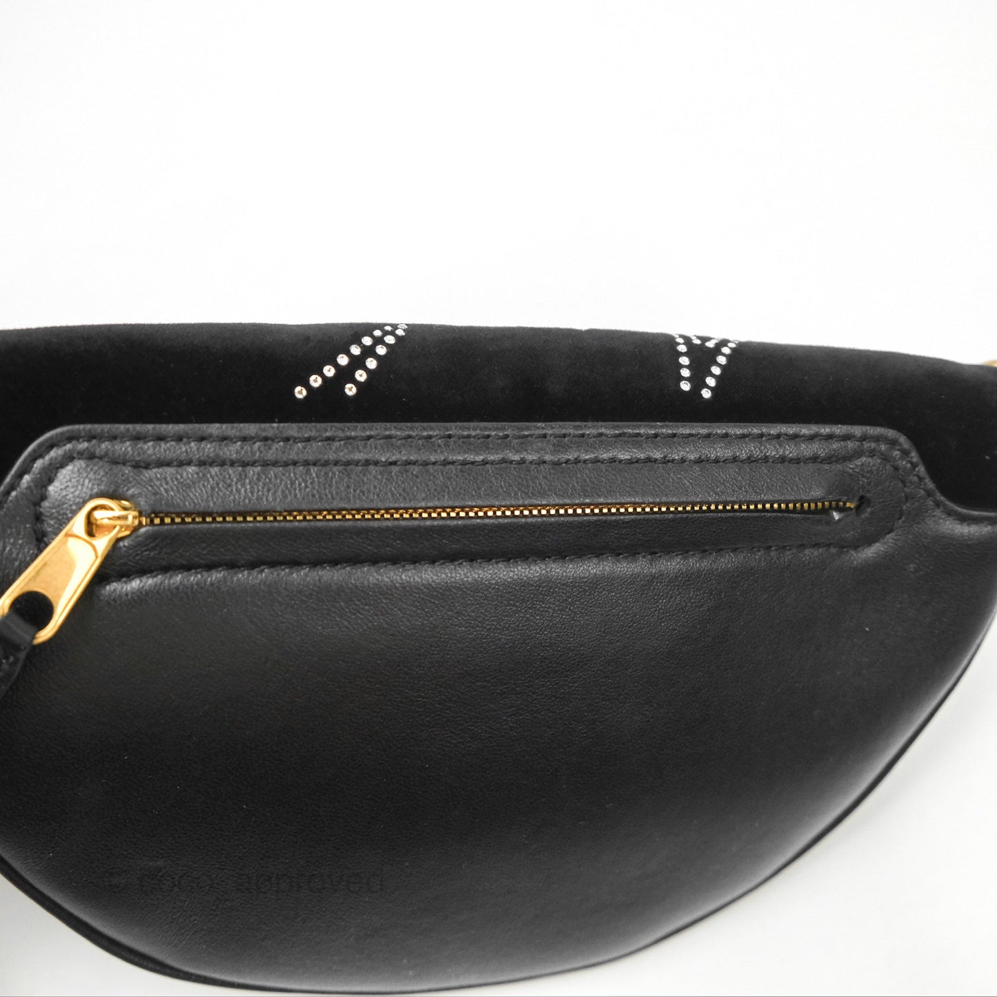 Balenciaga Souvenirs XXS Eiffel Tower Print Belt Bag Black Velvet