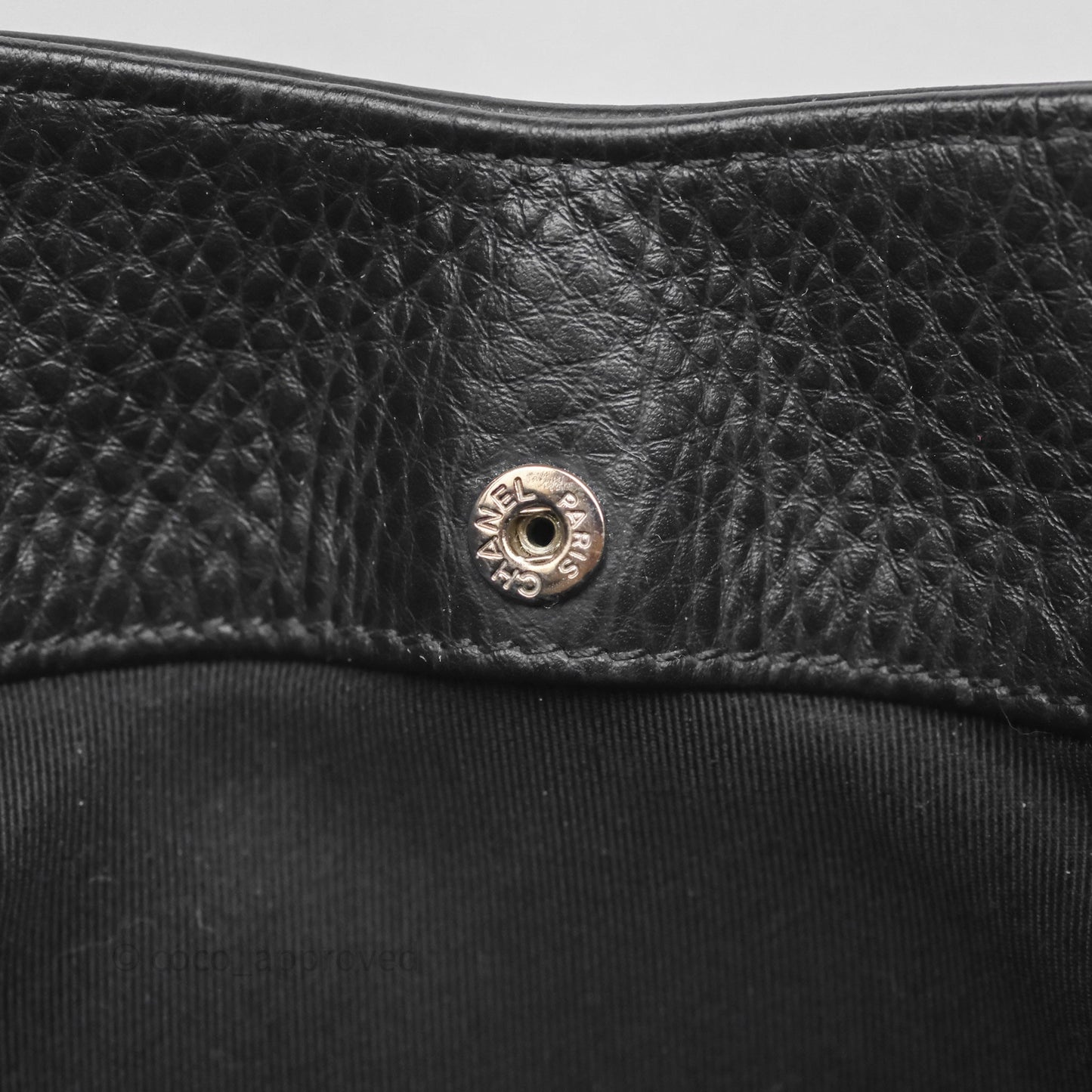 Chanel Executive Tote Bag Black Grained Calfskin Silver Hardware