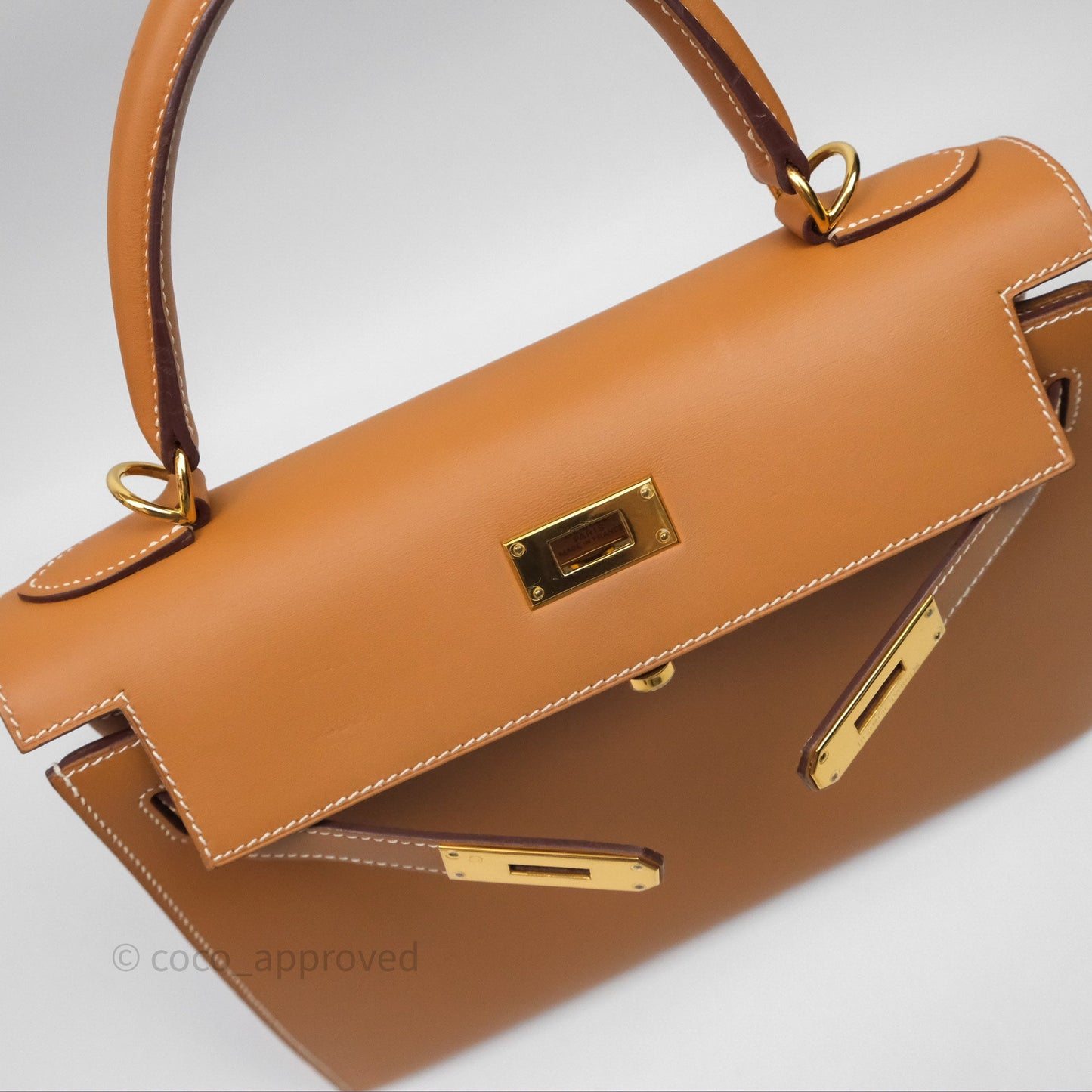 Hermès Kelly II 28 Sellier Gold 37 Chamonix Leather Gold Hardware