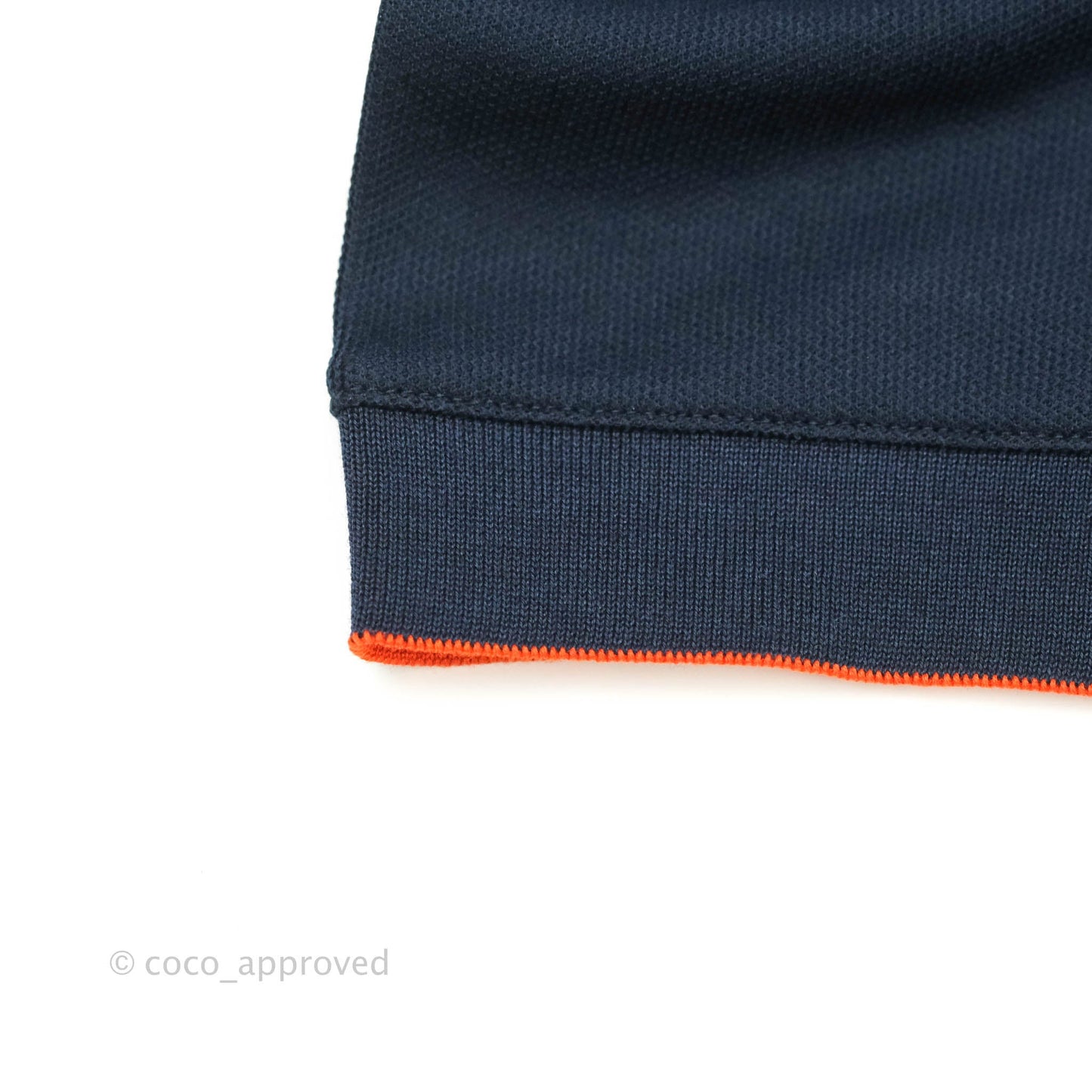 Hermès Men's Navy Polo Shirt Size M