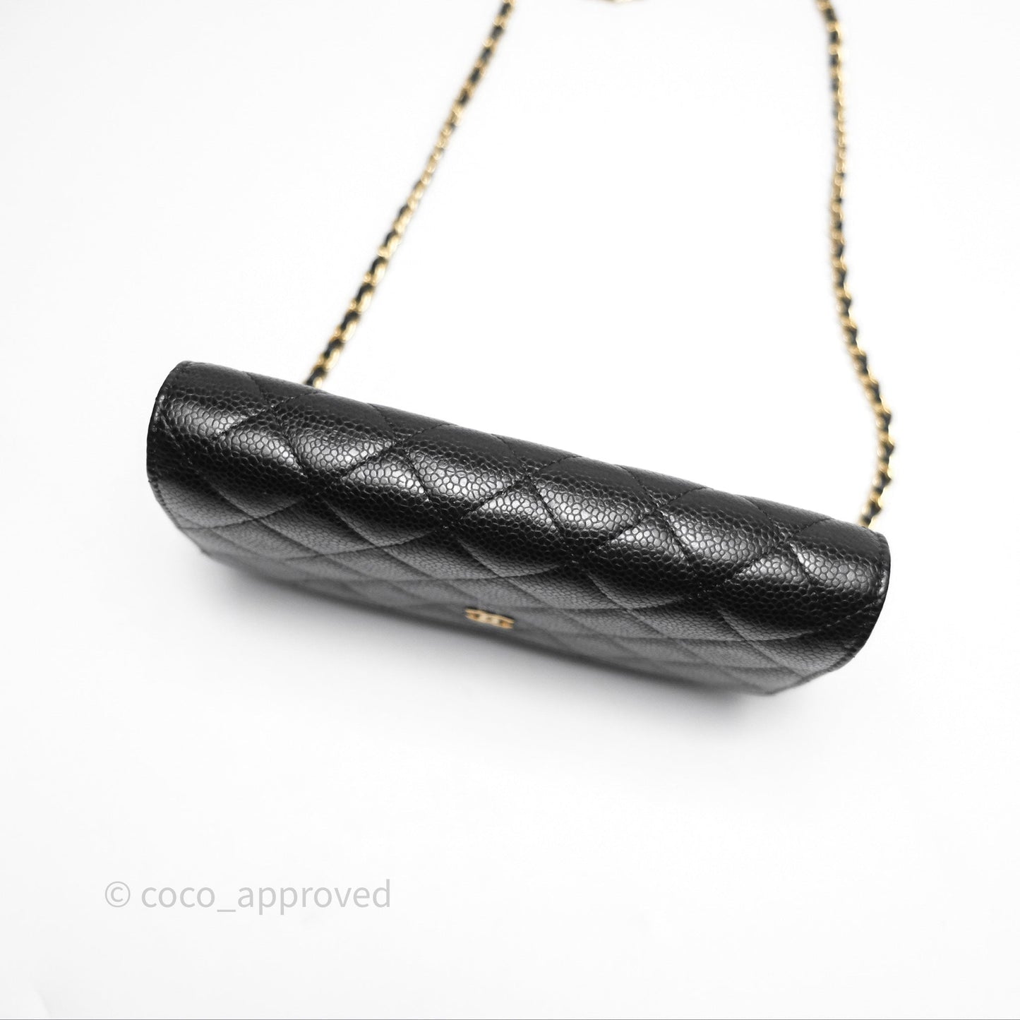 Chanel Quilted WOC Black Caviar Gold Hardware