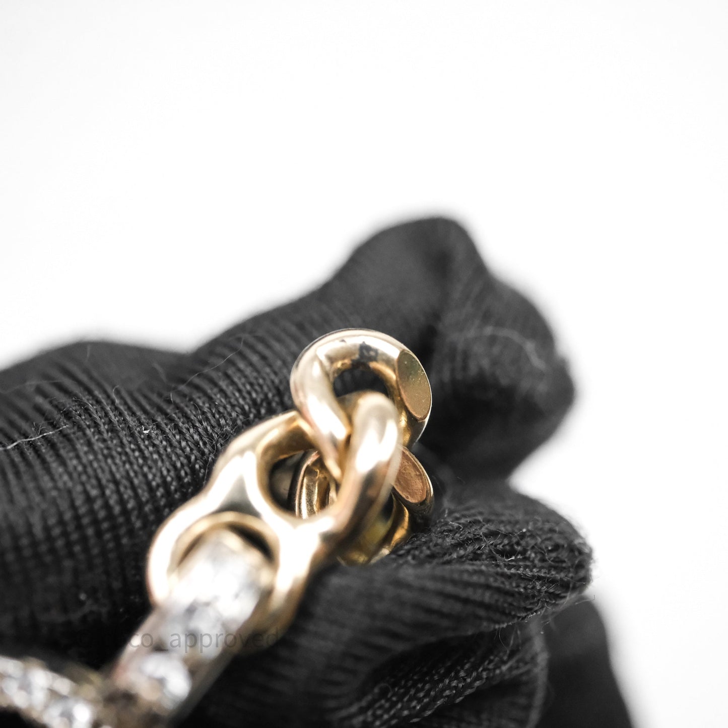 Chanel CC Crystal Drop Earrings Gold Tone 22S