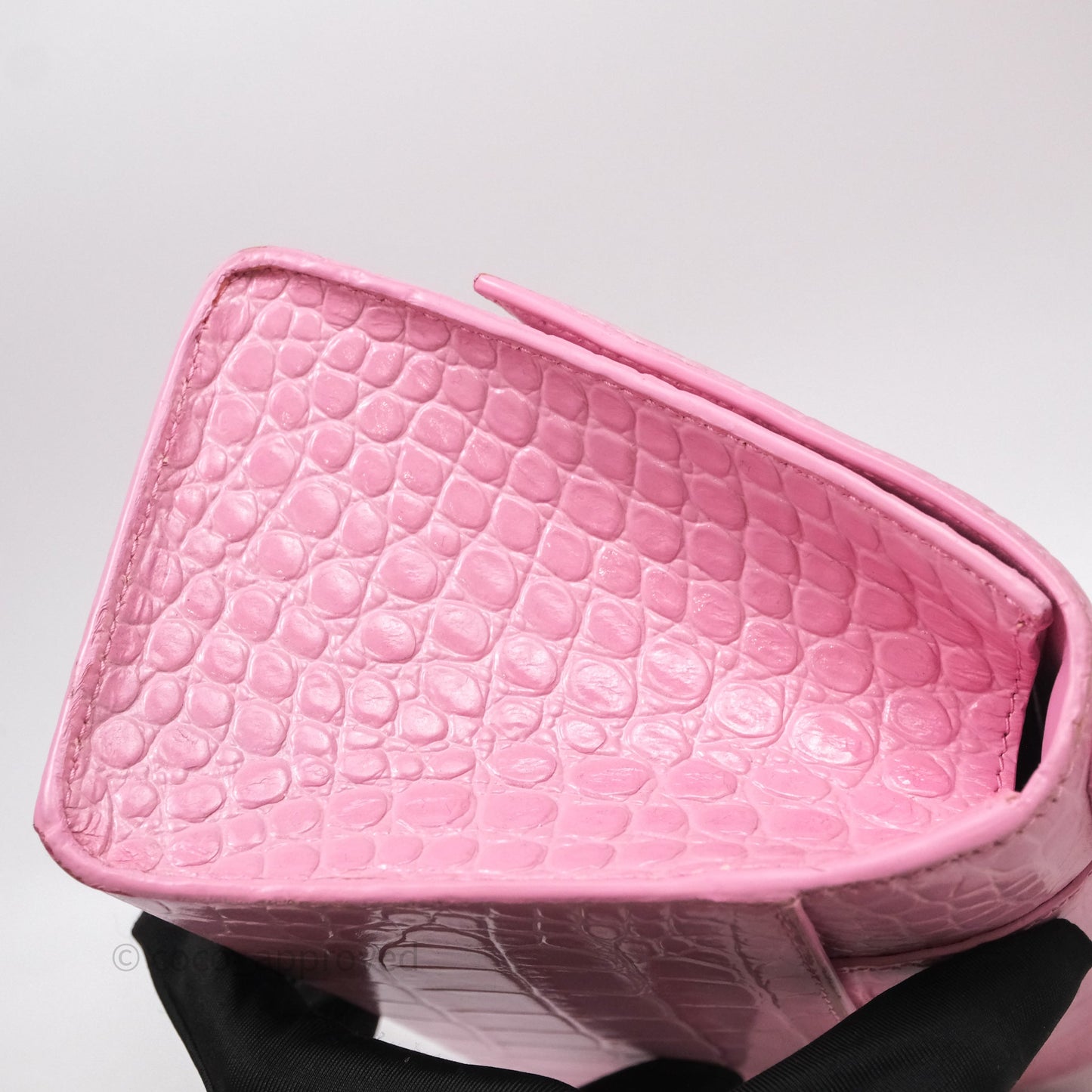 Balenciaga Small Hourglass Embossed Bag Pink