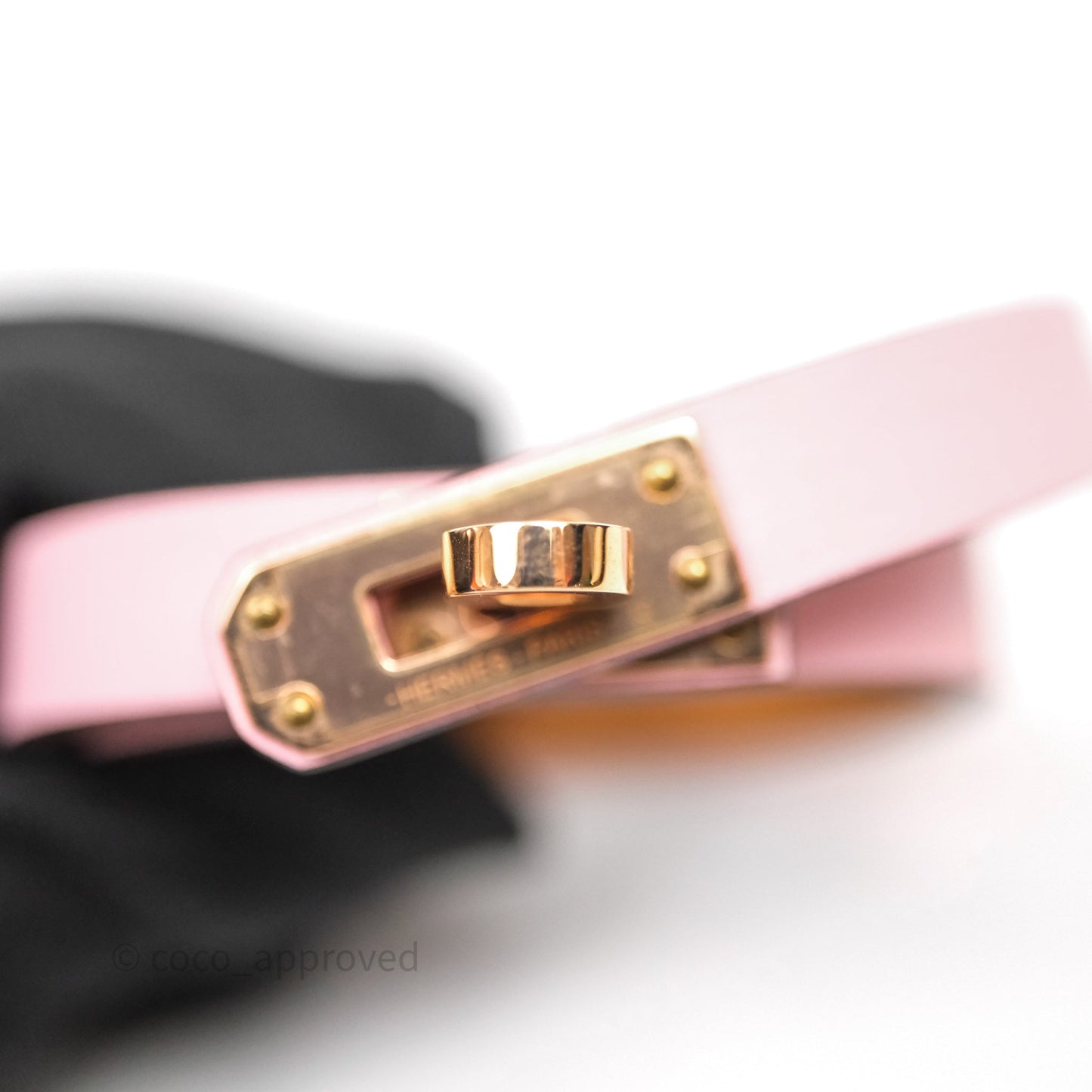 Hermès Kelly Double Tour Bracelet Rose Swift Rose Gold Hardware