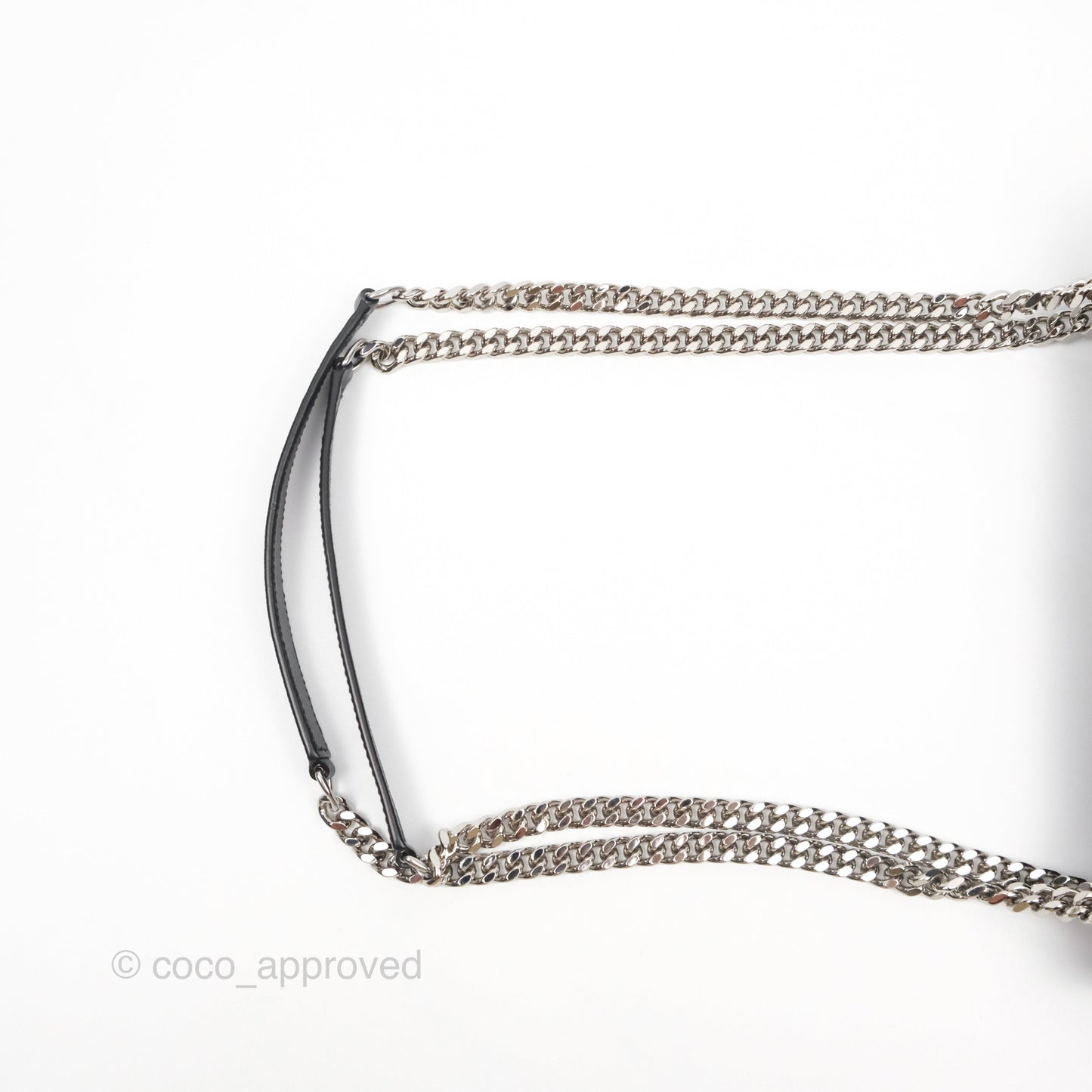 Saint Laurent Medium Envelope Black Caviar Silver Hardware