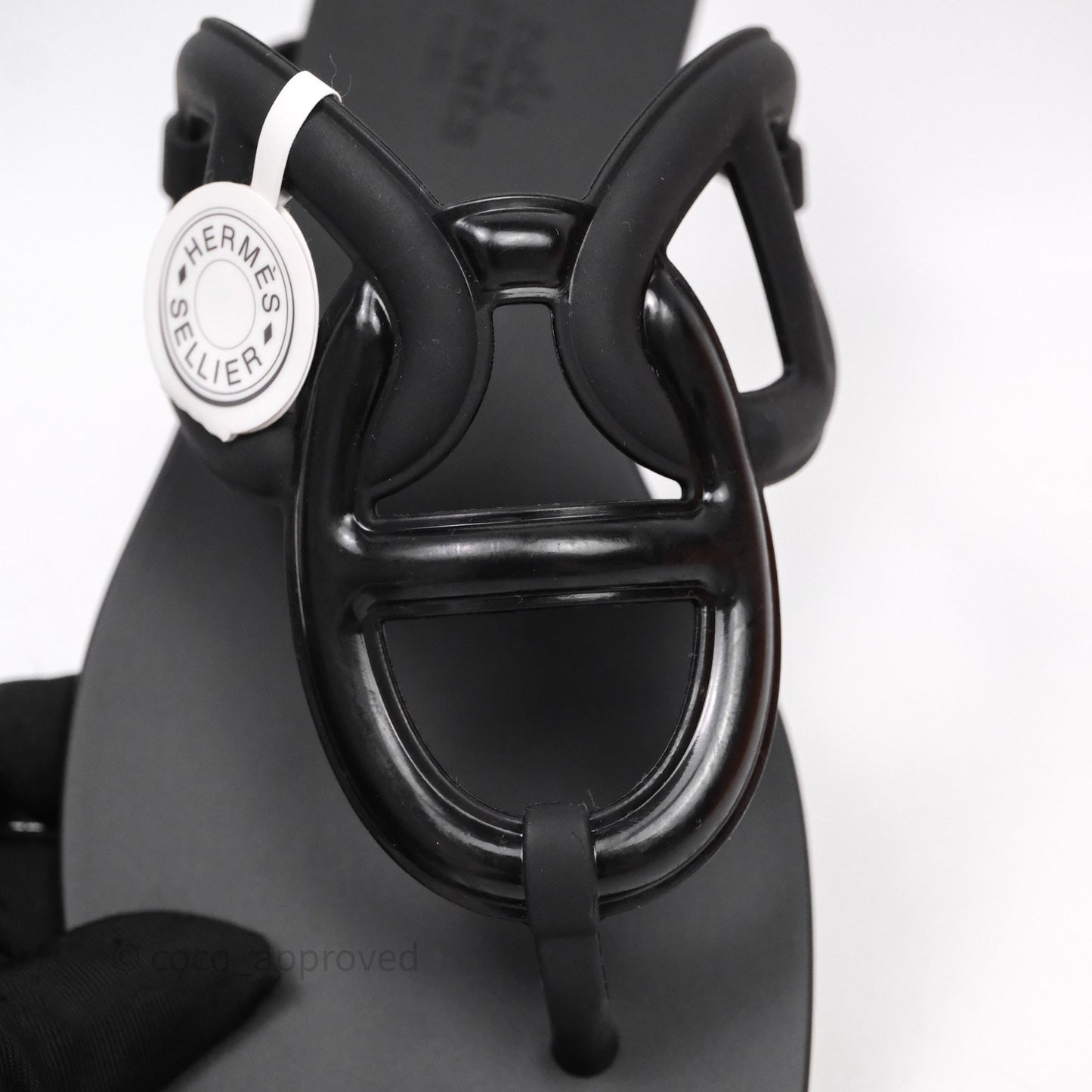 Hermes Egerie Sandal Noir Size 37