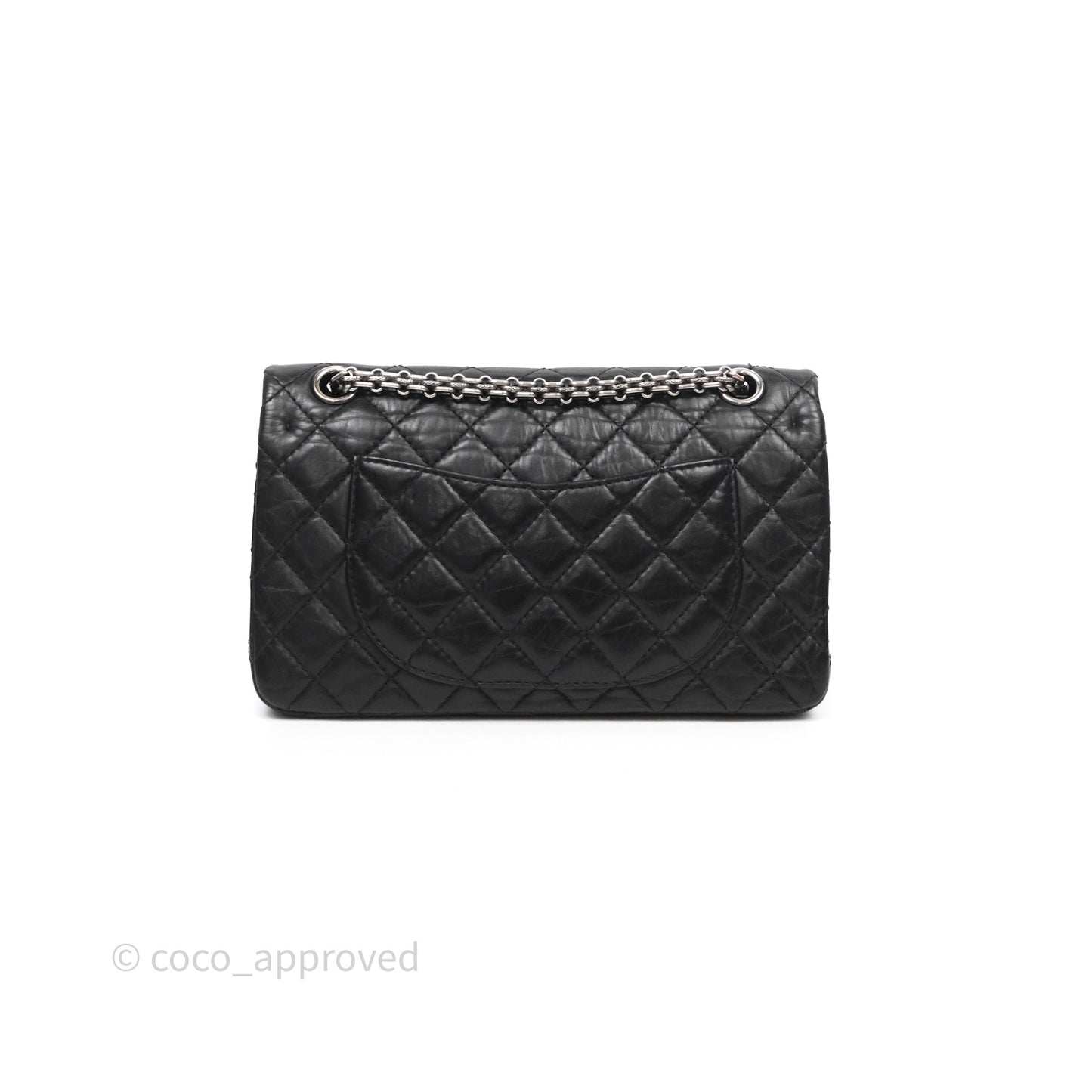 Chanel Reissue 225 Quilted Black Crumple Calfskin Ruthenium Hardware