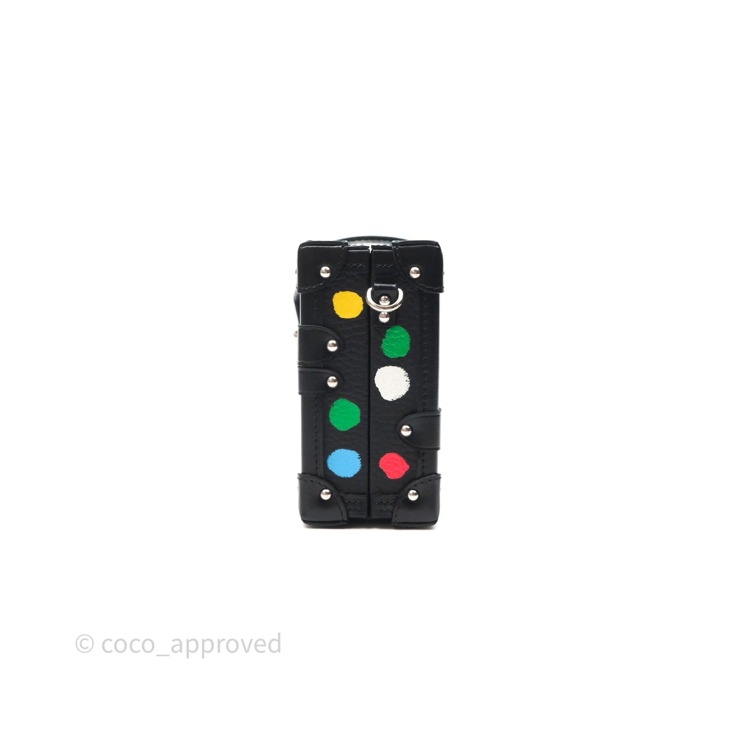 Louis Vuitton x Yayoi Kusama Petite Malle In Black Silver Hardware