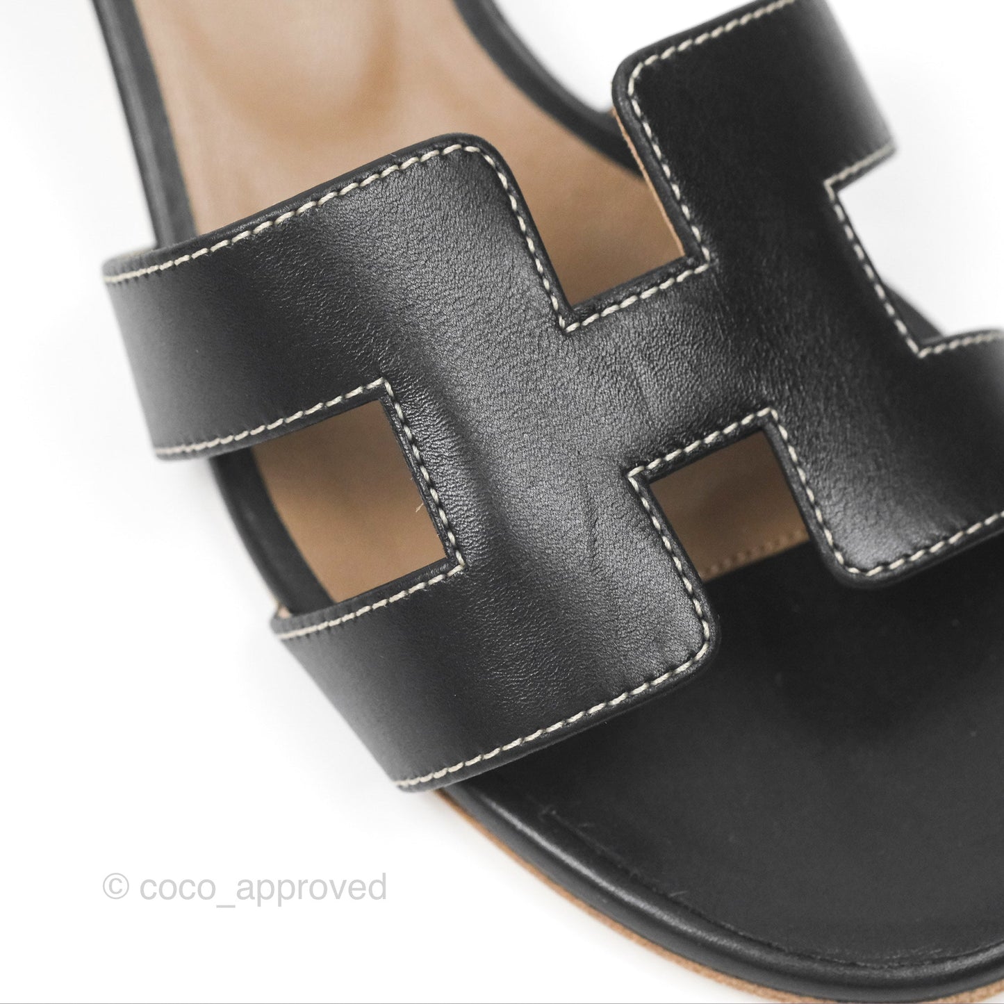 Hermès Oasis Black Sandals Size 35.5