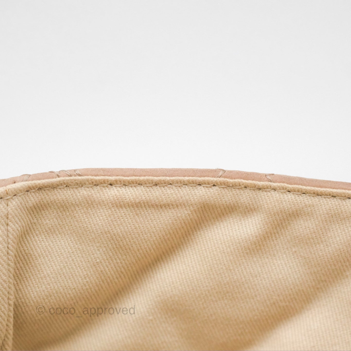 Chanel Double Stitch Hamptons Clutch With Chain Beige Washed Calfskin