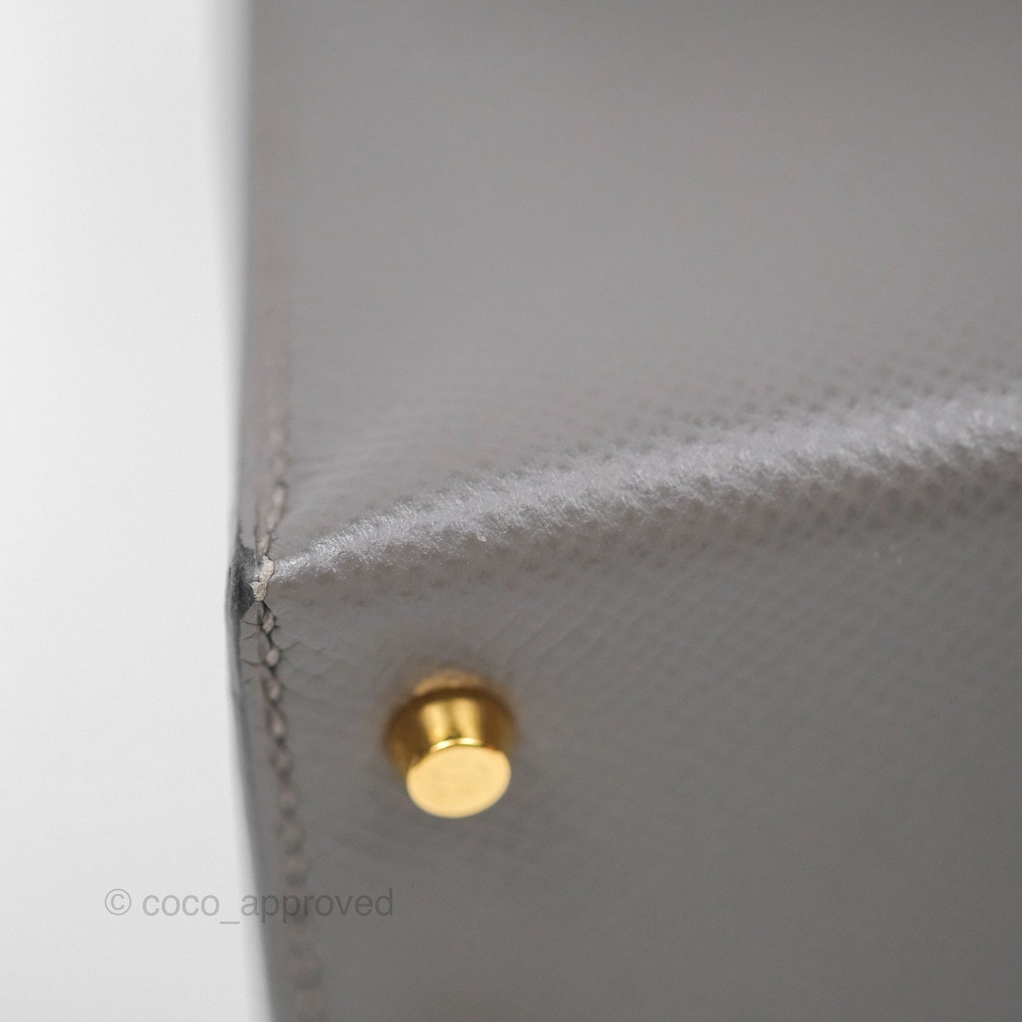 Hermès Mini Kelly II Gris Meyer 0L Epsom Gold Hardware