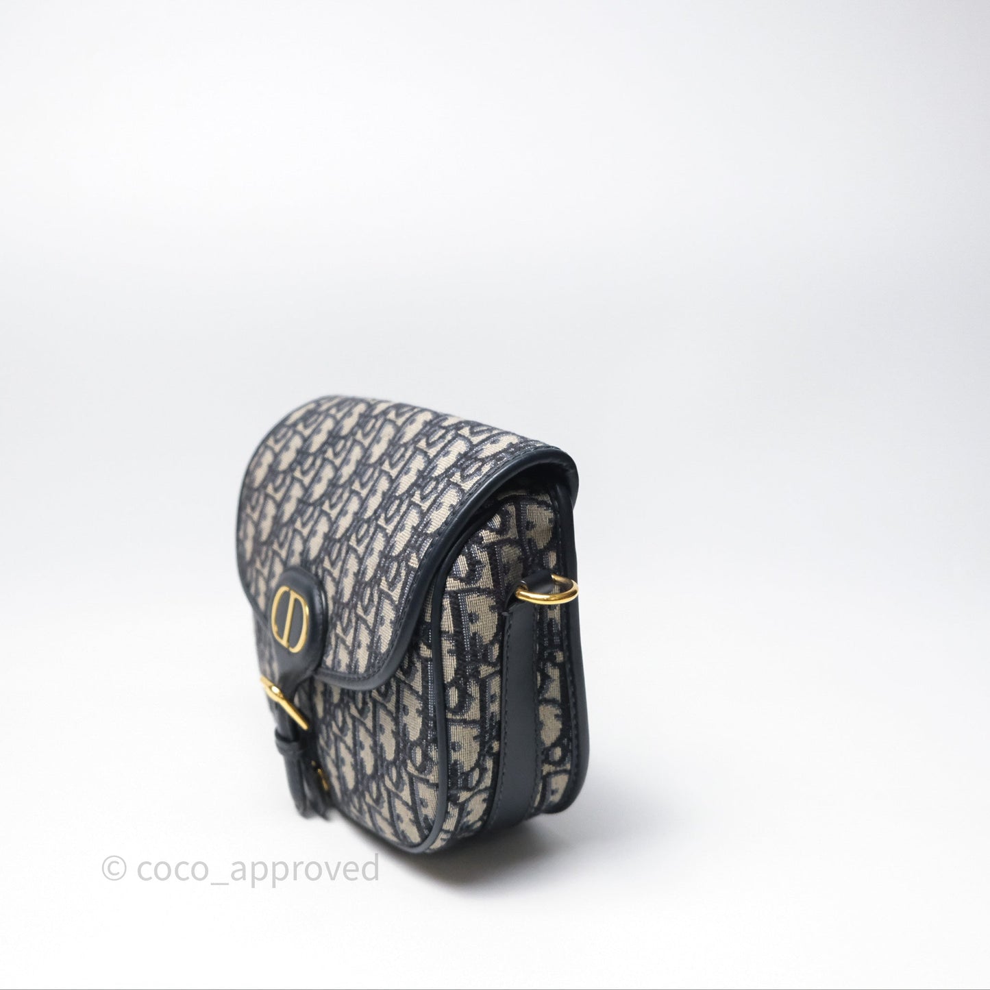 Christian Dior Medium Bobby Bag Blue Oblique Jacquard Canvas