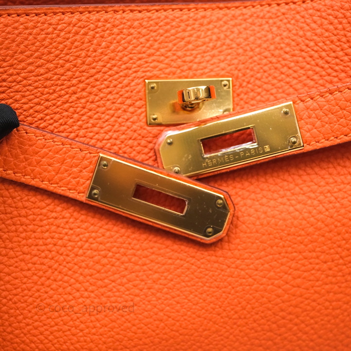 Hermes Kelly So Orange Togo Gold Hardware