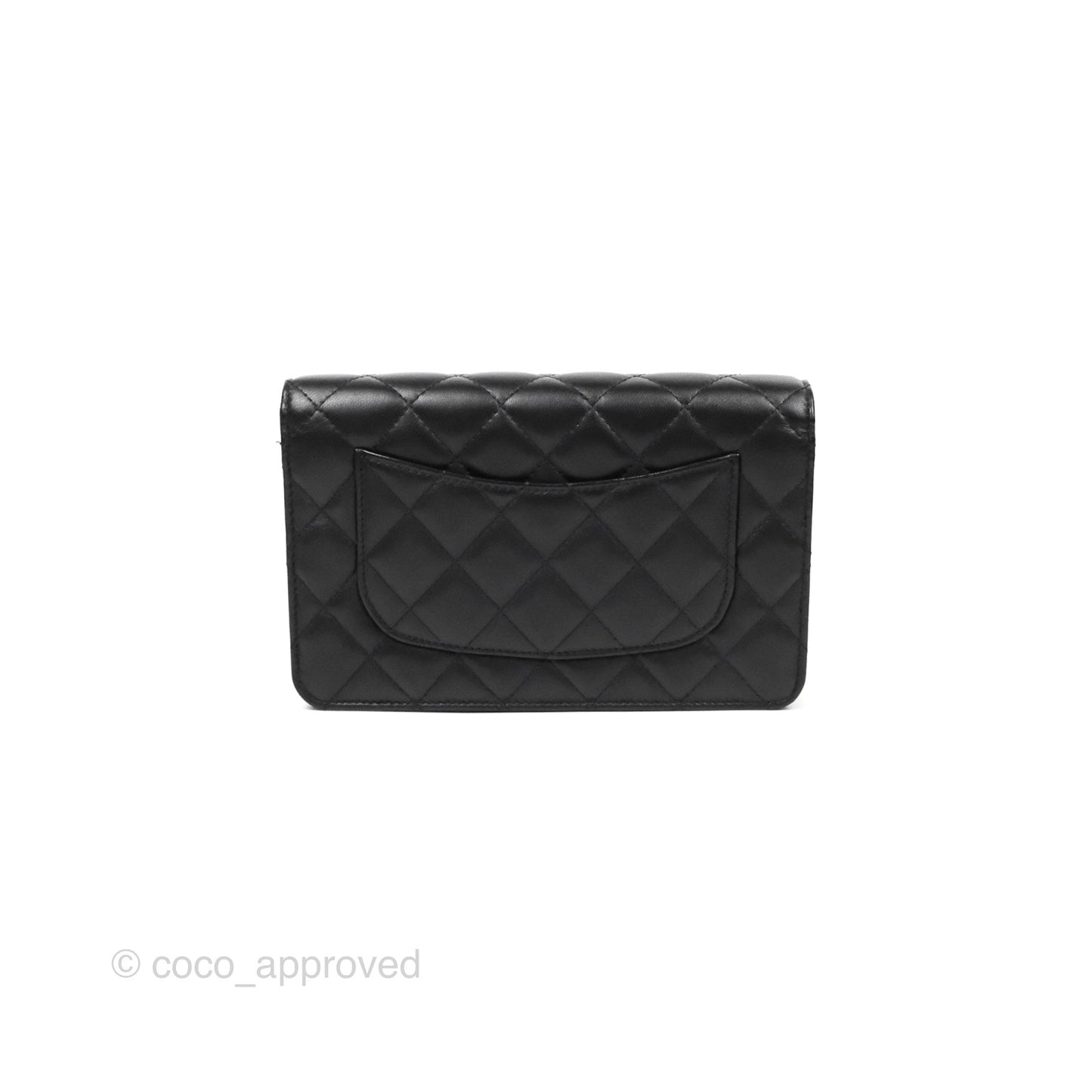 Chanel Quilted Classic WOC Black Lambskin Gold Hardware