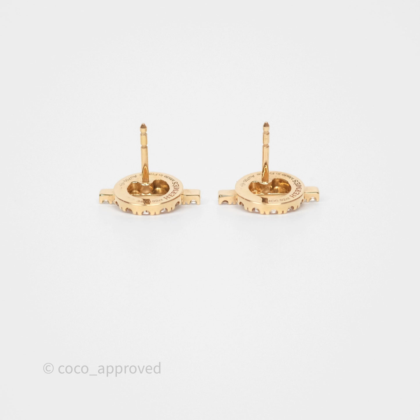 Hermès Boutons d'oreilles Finesse Earrings Rose Gold Diamonds