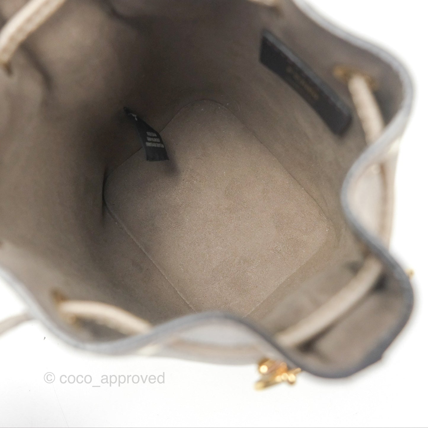 Fendi Mini Mon Tresor Bucket Bag Tortora Grained Calfskin