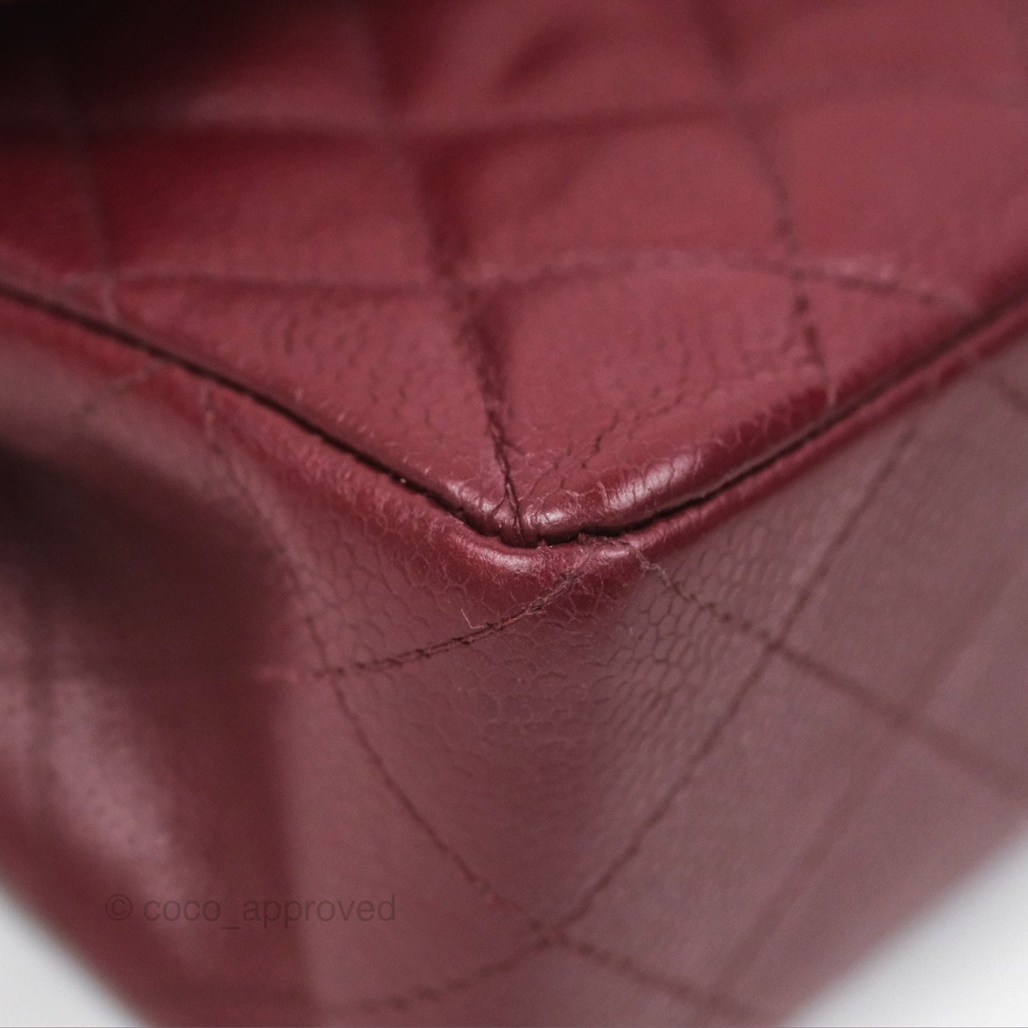 Chanel Vintage Classic Small S/M Flap Burgundy Caviar 24K Gold Hardware