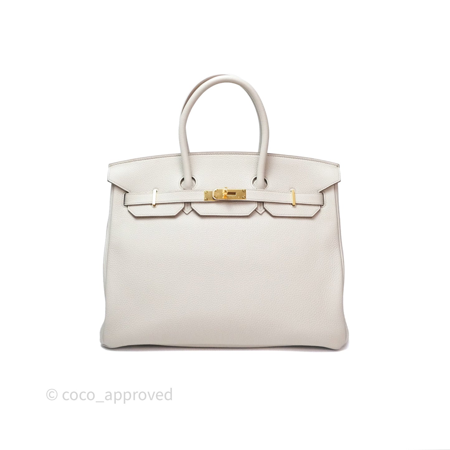Hermès Retourne Birkin 35 Beton Togo Gold Hardware