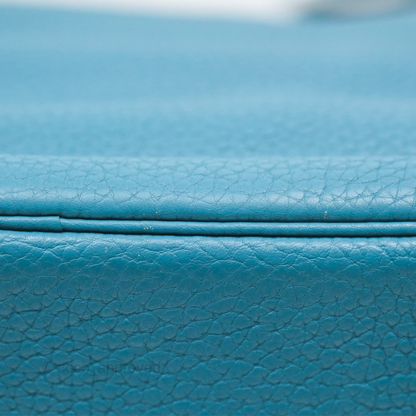 Hermès Lindy 34 Blue Jean Clemence Palladium Hardware