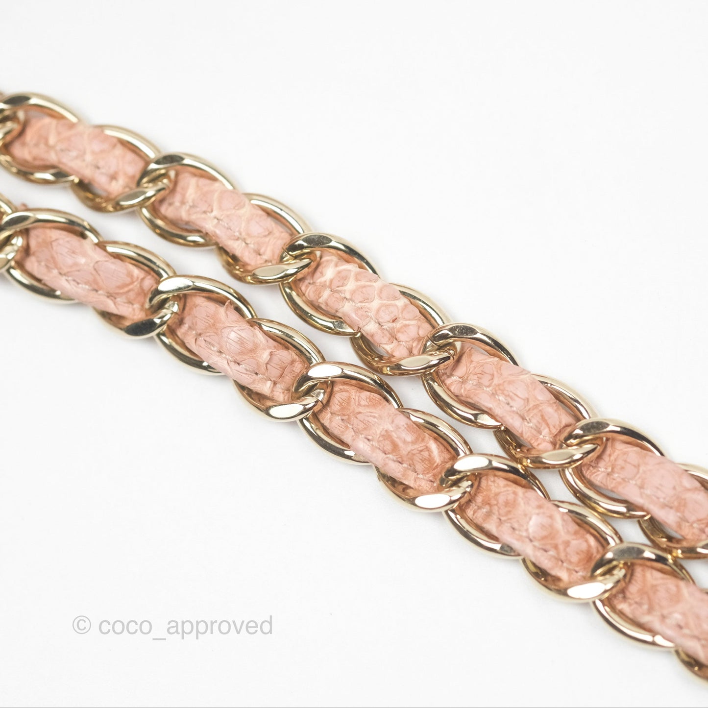 Chanel Jumbo Double Flap Python Pink Gold Hardware