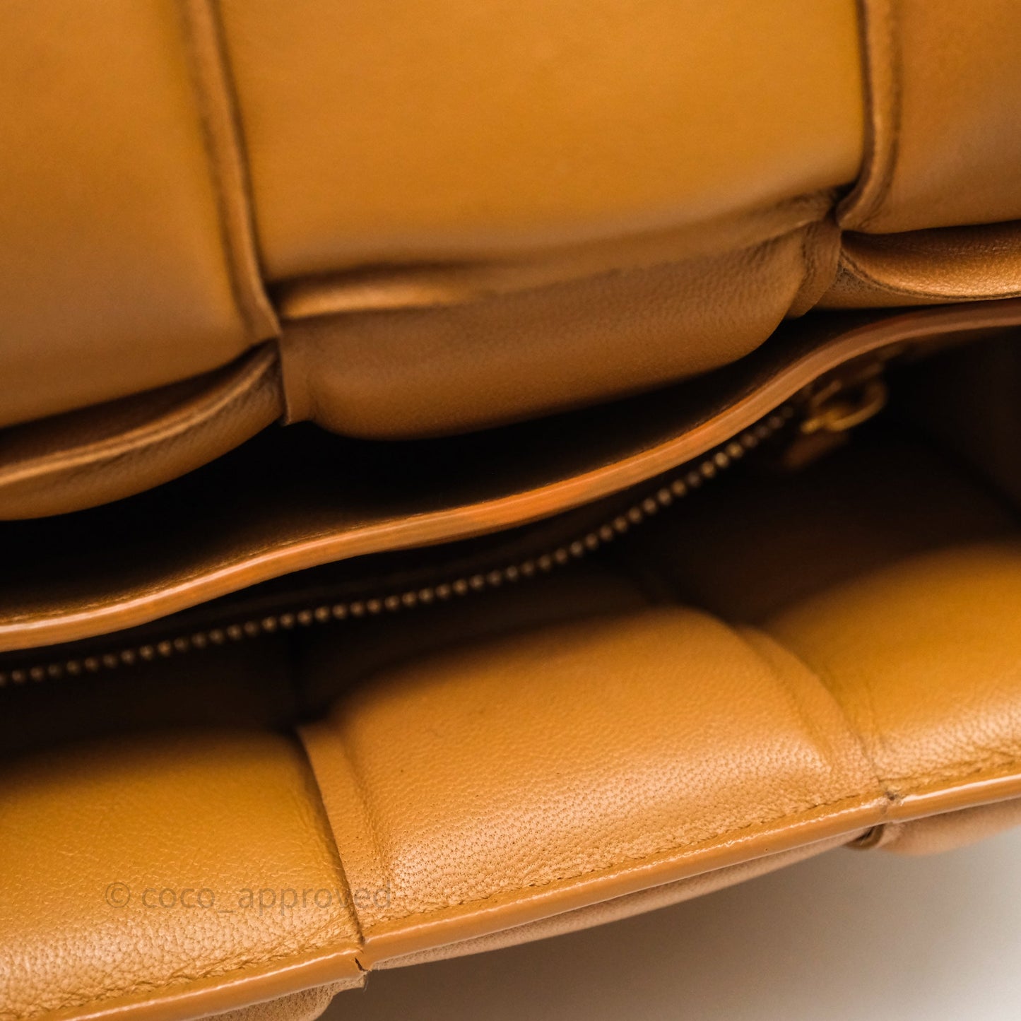 Bottega Veneta Padded Cassette Camel Lambskin