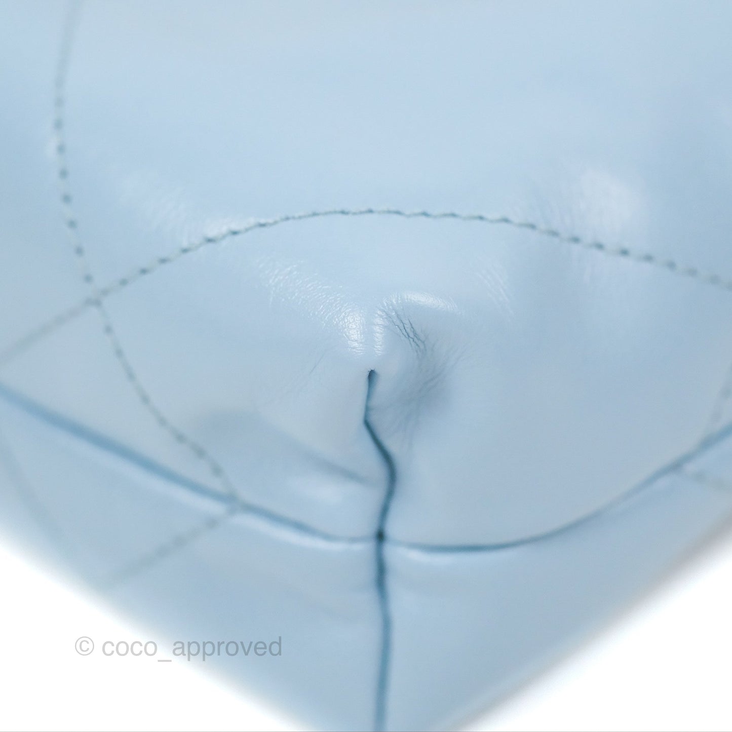 Chanel 22 Mini Bag Light Blue Crumpled Calfskin