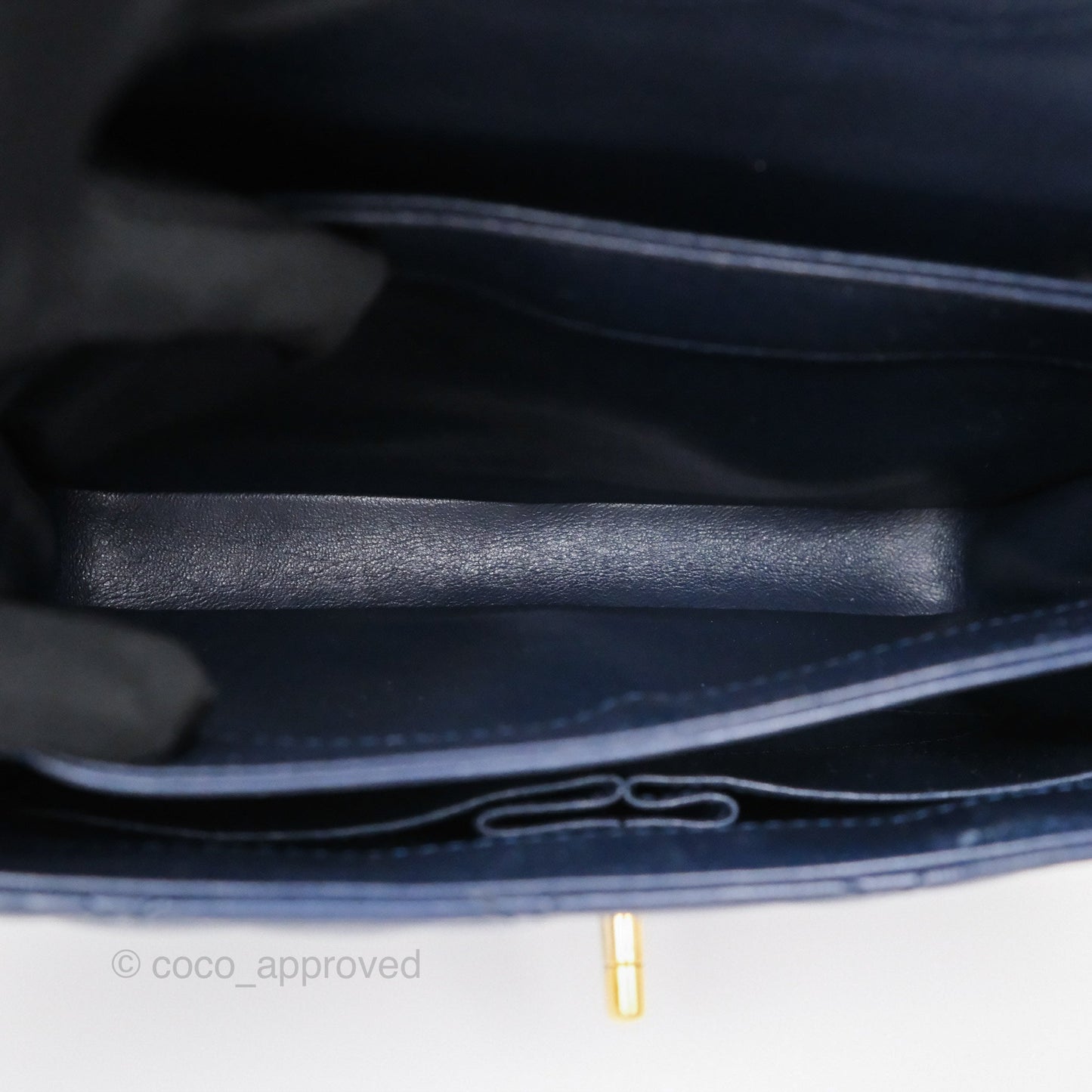 Chanel Small Trendy CC Navy Lambskin Gold Hardware