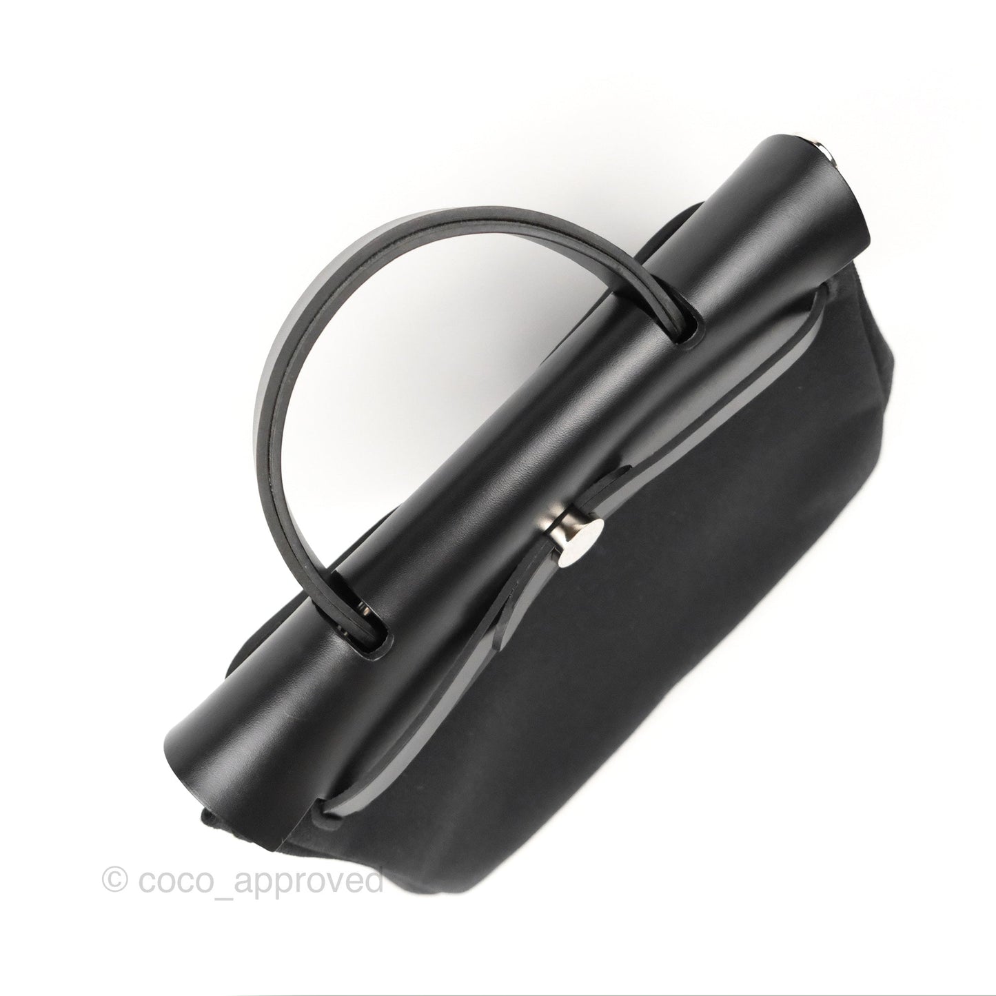 Hermès Herbag Zip 31 Retourne Black Canvas Palladium Hardware