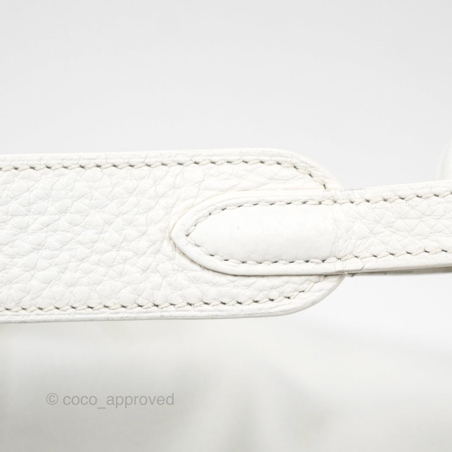 Hermès Lindy 30 White Clemence Palladium Hardware