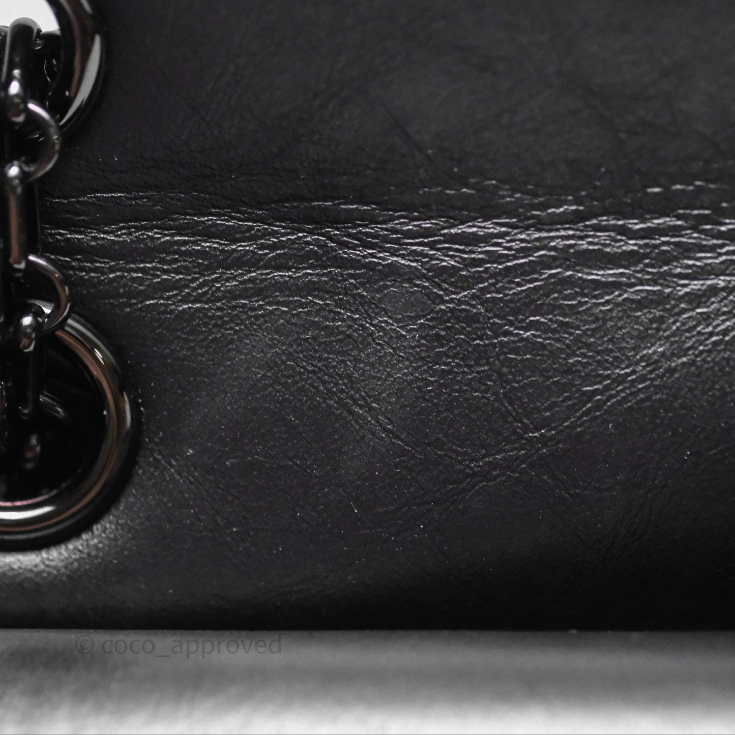 Chanel Reissue 225 Chevron Aged Calfskin So Black