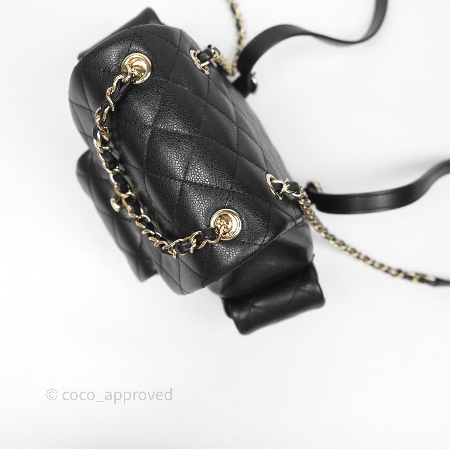 Chanel Small Duma Backpack Caviar Black Gold Hardware