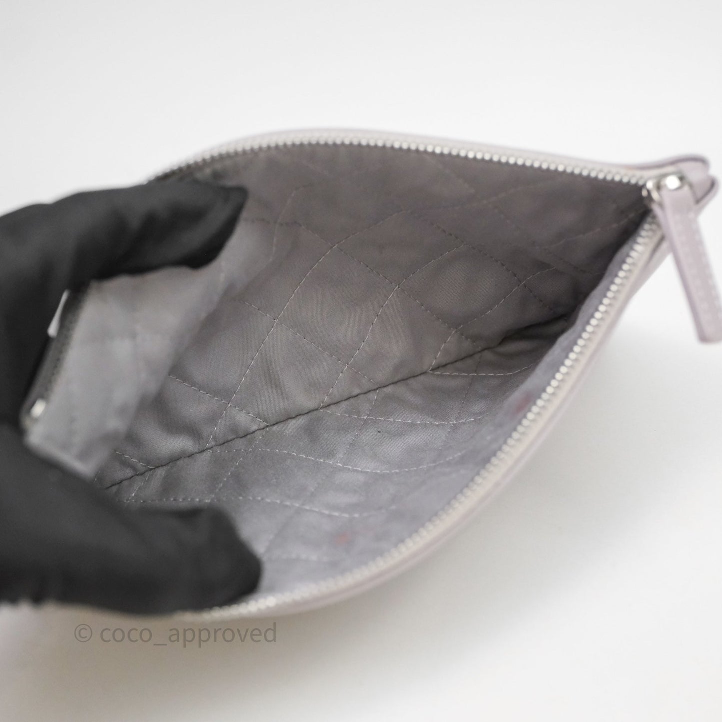 Chanel 22 Small Grey Aged Calfskin Matte Silver Hardware